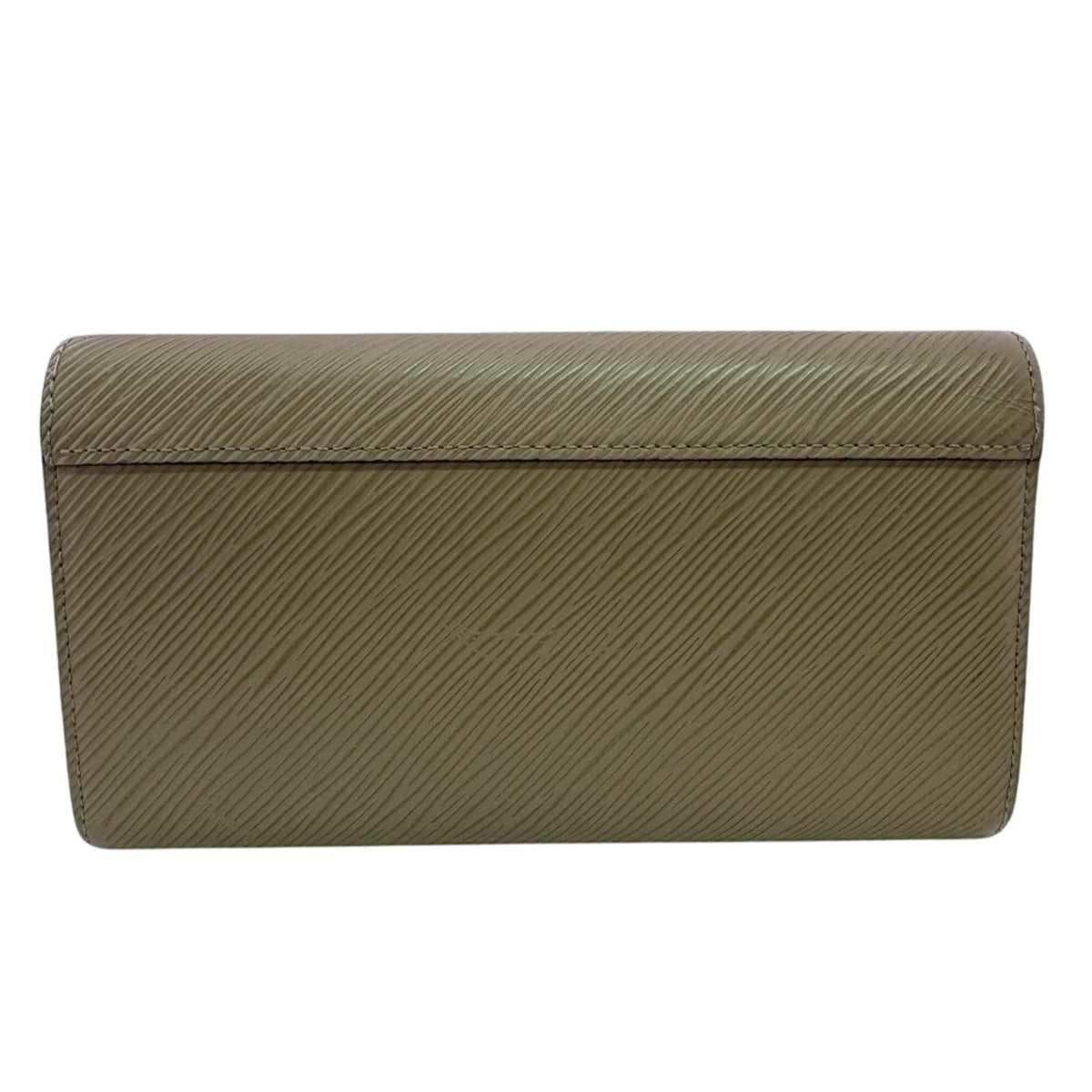 Louis Vuitton Beige Galle Leather Long Wallet (Tri-Fold) (Pre-Owned)