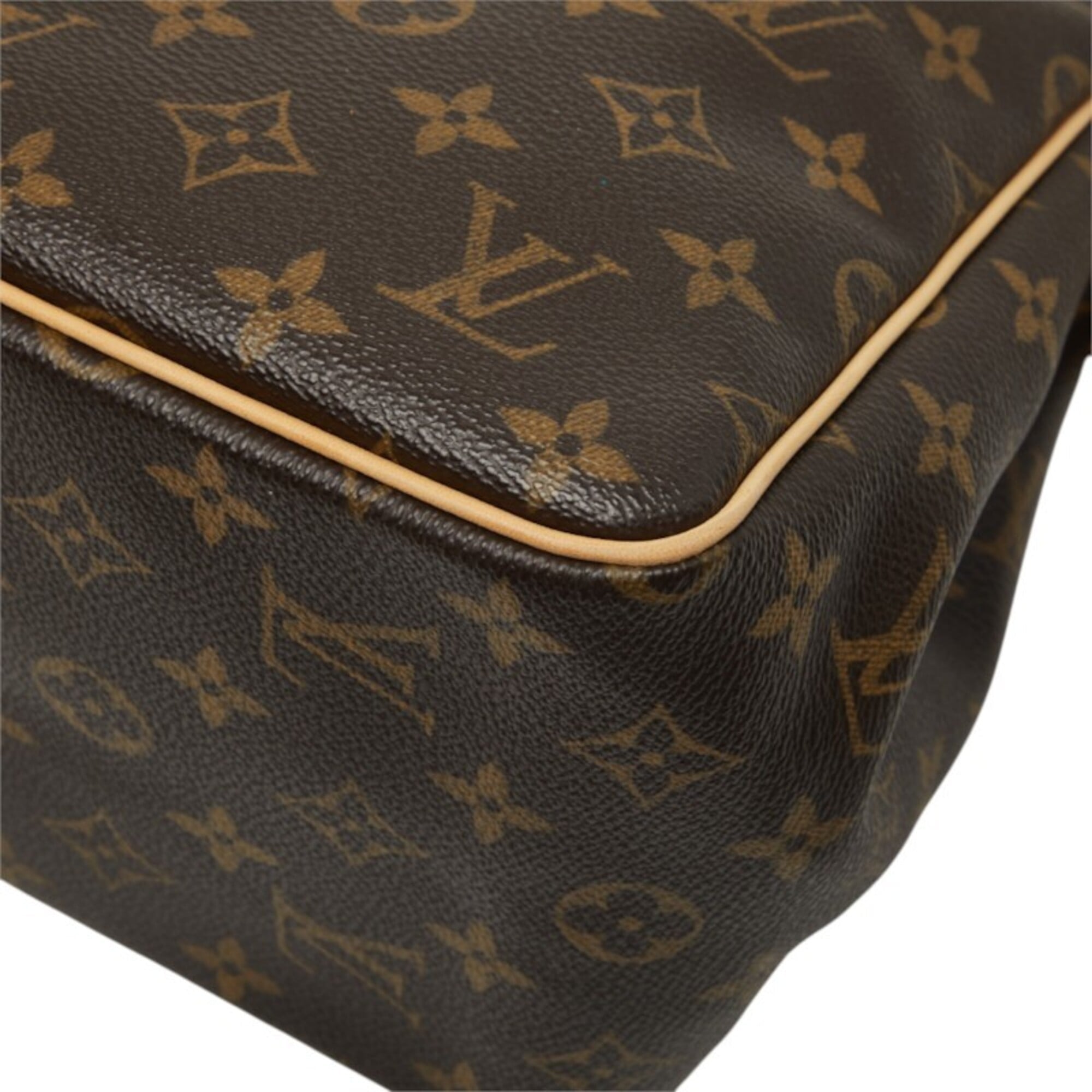 Louis Vuitton Brown Pvc Leather Handbag (Pre-Owned)