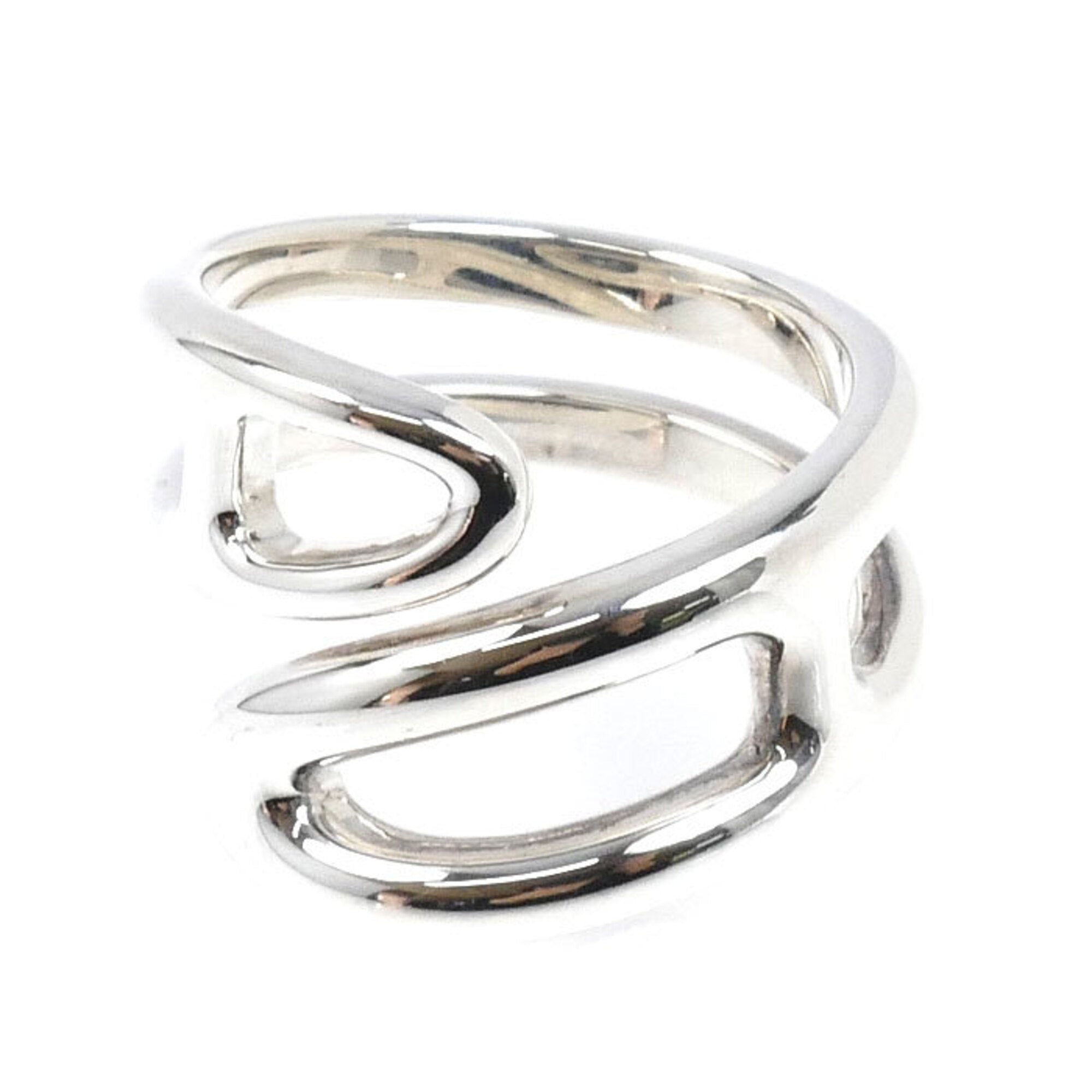 Hermes Silver 925 Band Ring (Pre-Owned)