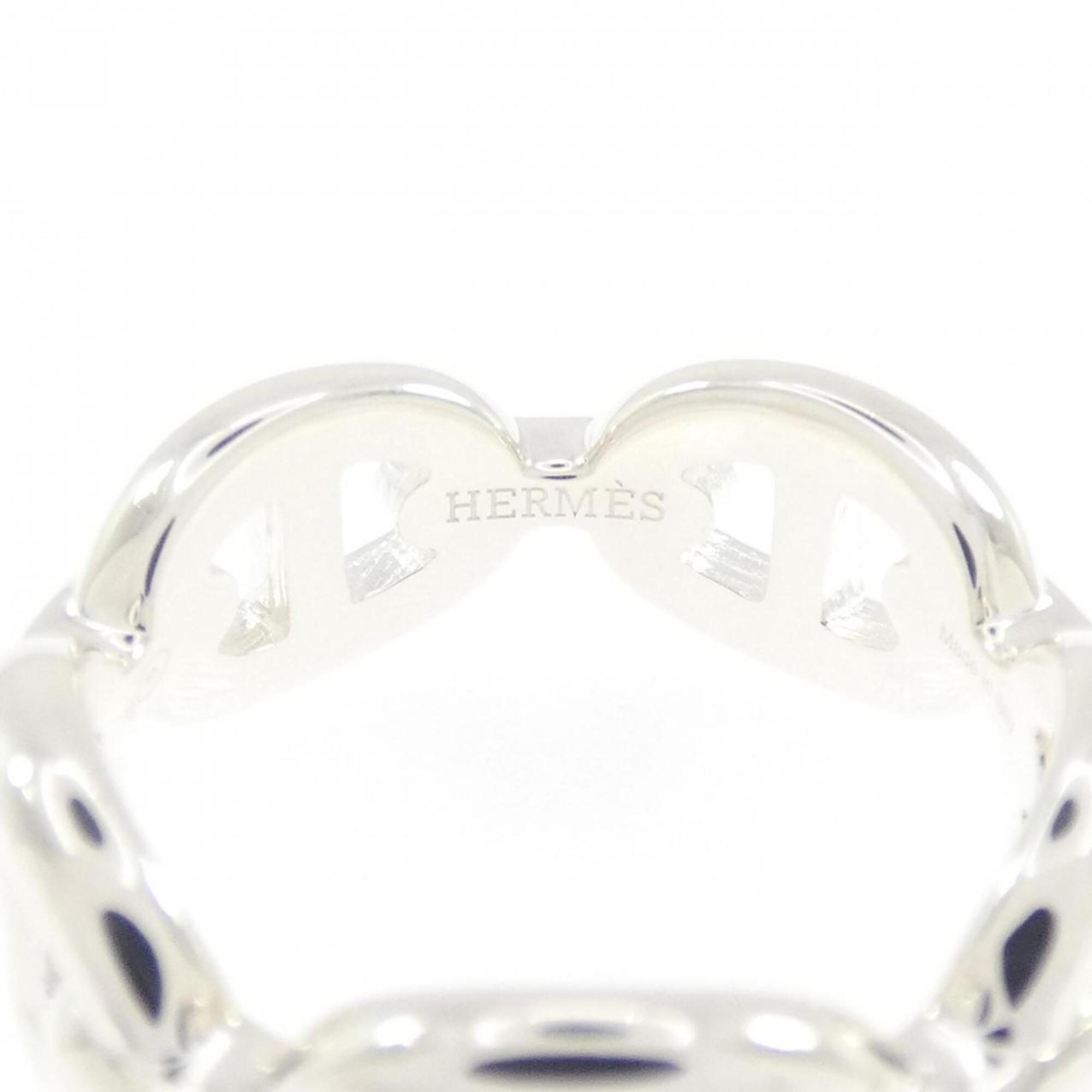 Hermes Silver 925 Band Ring (Pre-Owned)