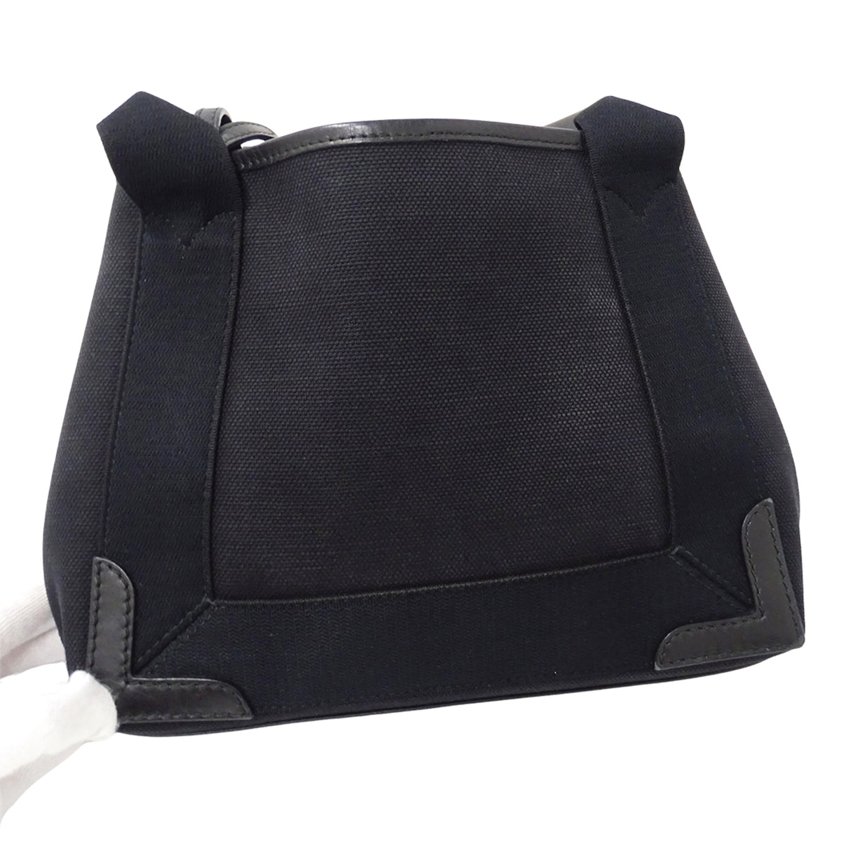 Balenciaga Black Canvas Handbag Pouch Shoulder Bag (Pre-Owned)