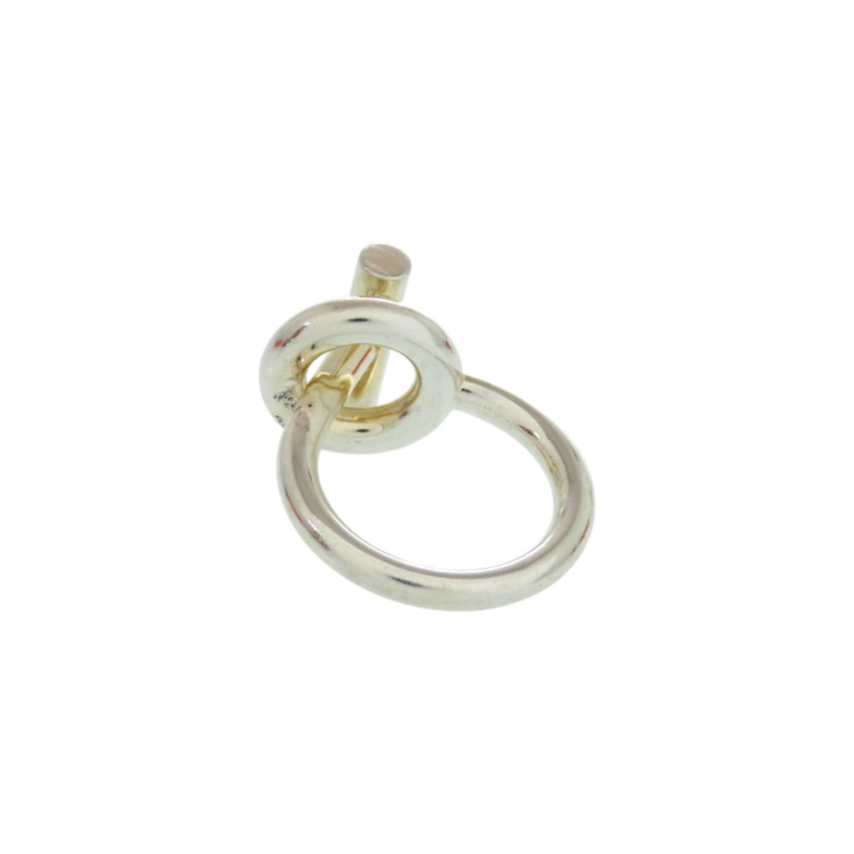 Hermes Gold Silver Silver 925 Band Ring (Pre-Owned)