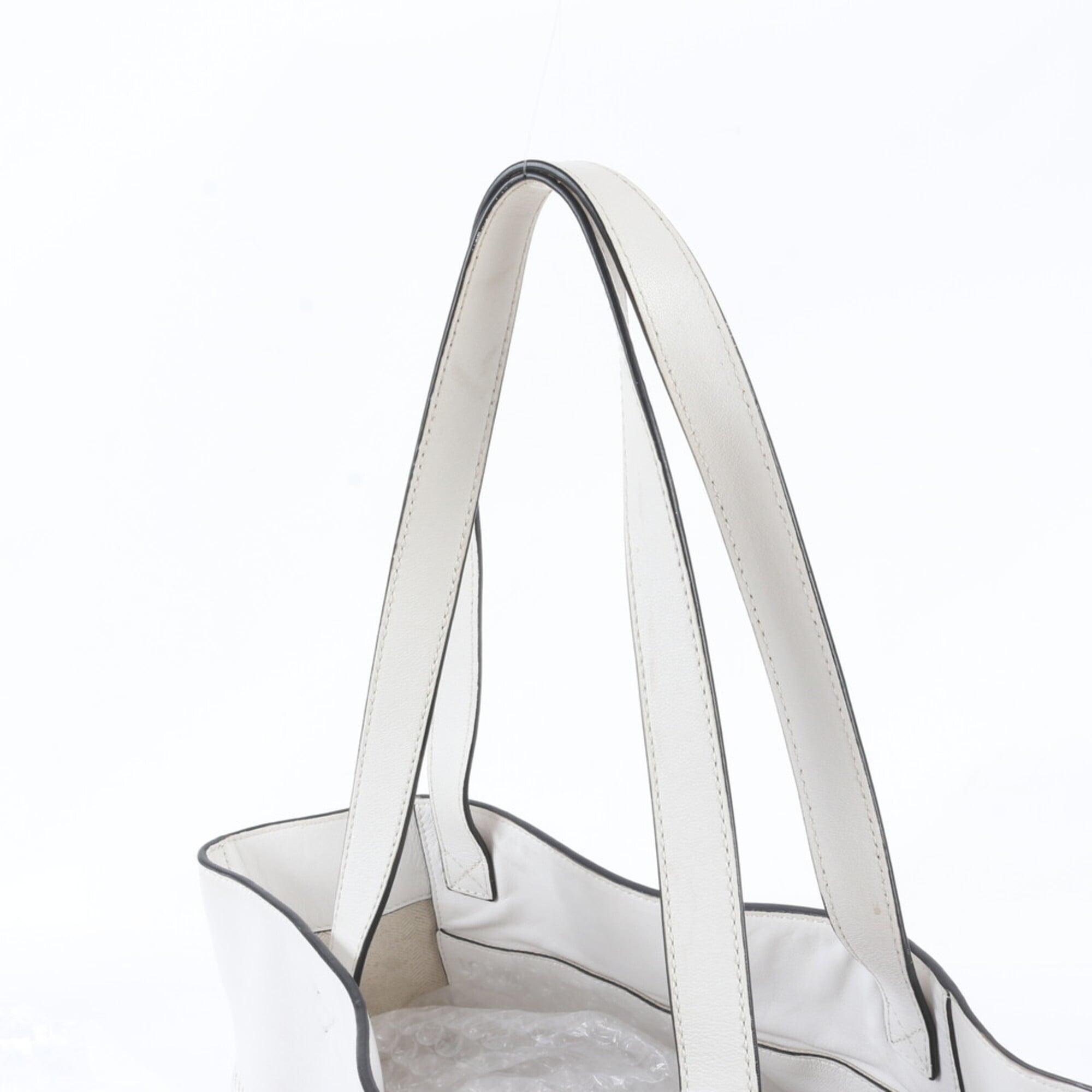 Loewe Black White Leather Handbag Shoulder Bag Tote Bag (Pre-Owned)