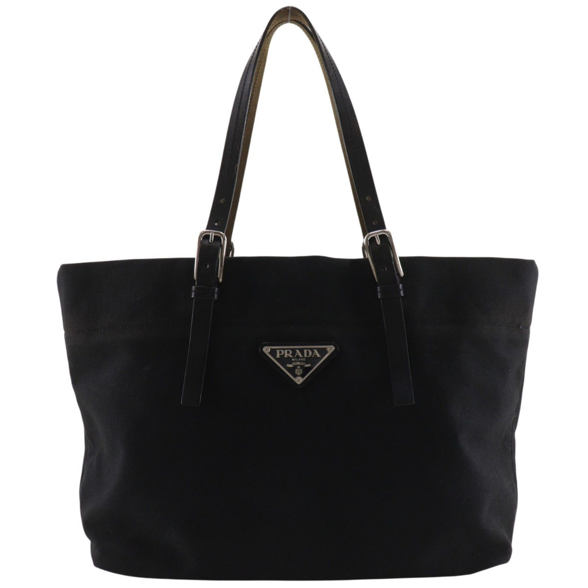 Prada Black Canvas Tote Bag (Pre-Owned)