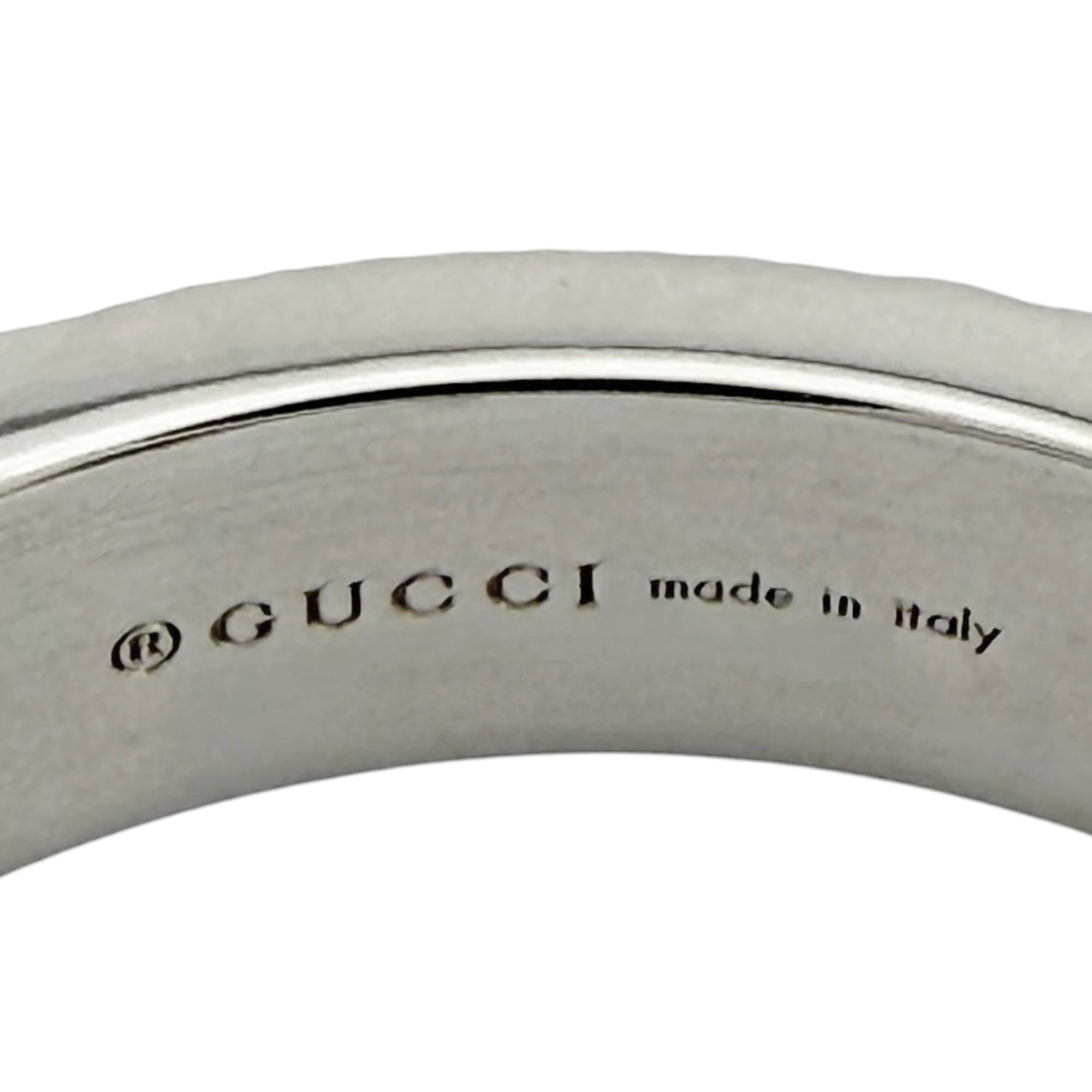 Gucci Silver White Gold (18K) Band Ring (Pre-Owned)