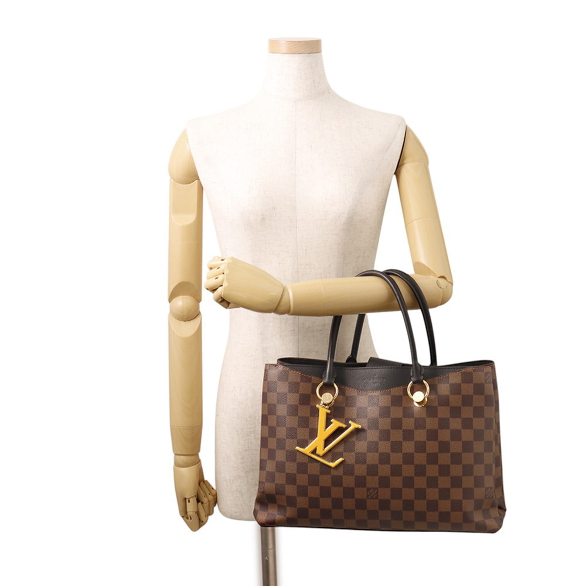 Louis Vuitton Damier Damier Canvas Ebene Noir Handbag Shoulder Bag (Pre-Owned)