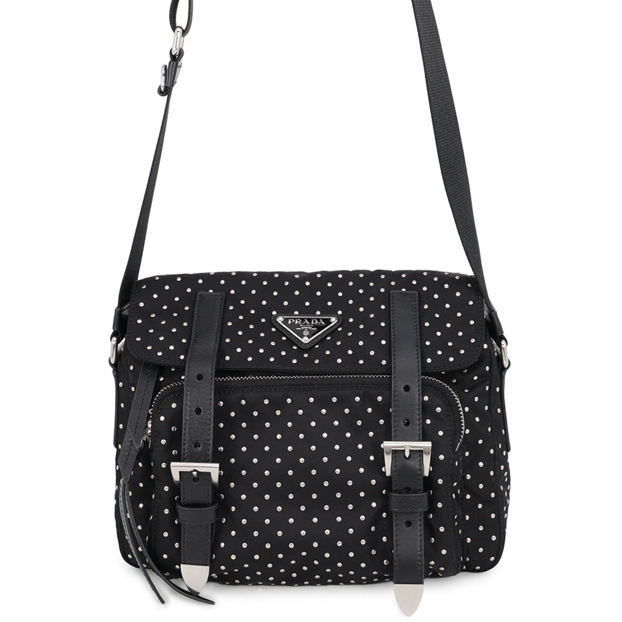 Prada Black Nylon Handbag Shoulder Bag (Pre-Owned)