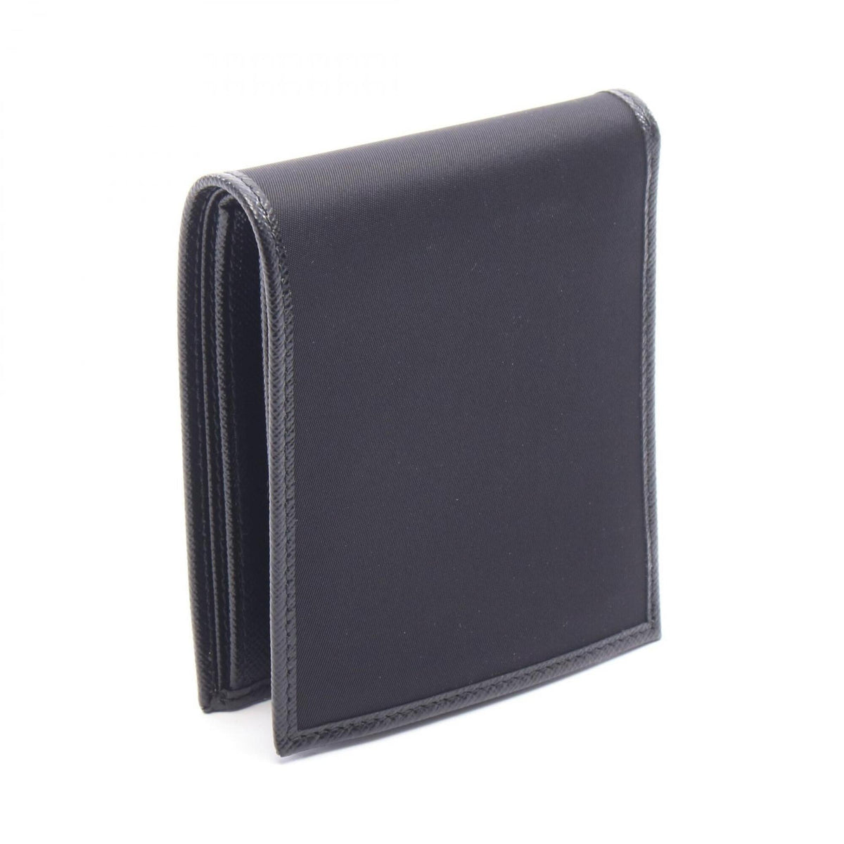 Prada Black Nylon Leather Wallet (Bi-Fold) (Pre-Owned)