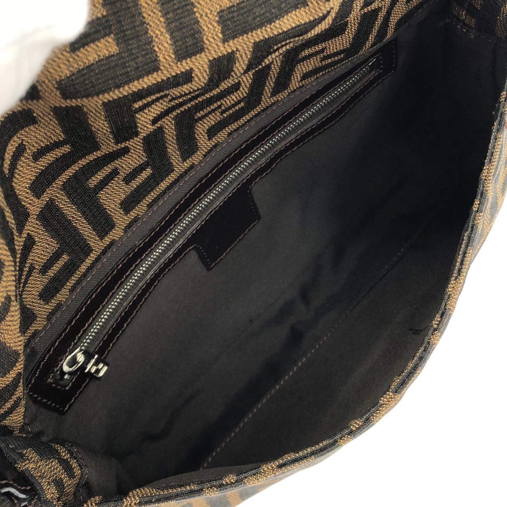 Fendi Brown Canvas Shoulder Bag (Pre-Owned)