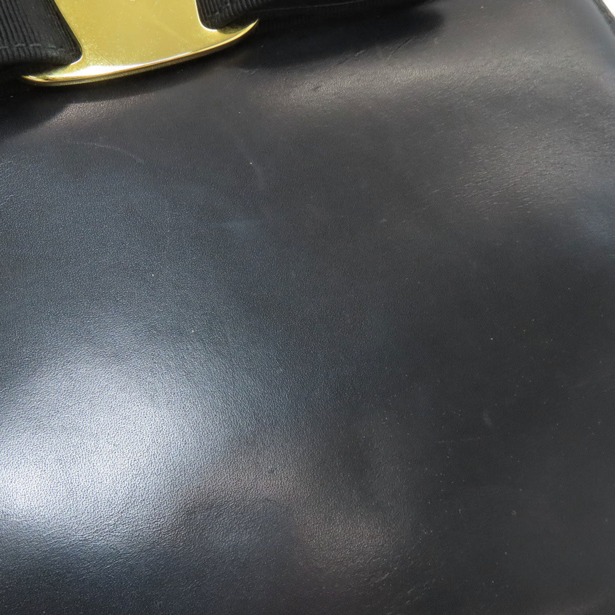 Salvatore Ferragamo Black Leather Handbag (Pre-Owned)