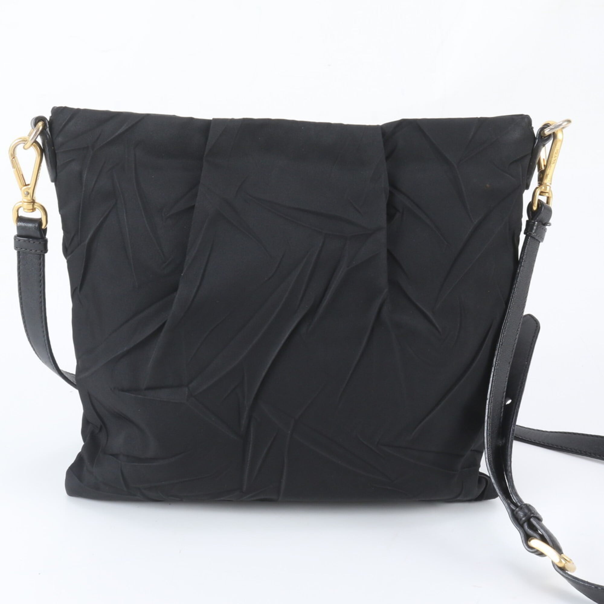 Prada Black Nylon Leather Shoulder Bag (Pre-Owned)