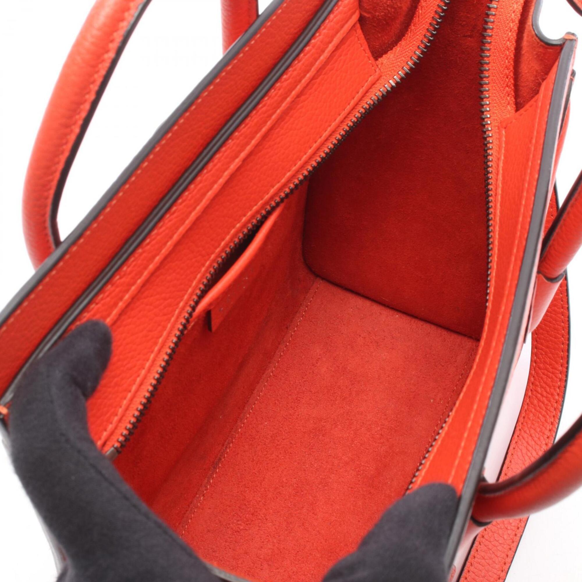Celine Red Color Leather Handbag (Pre-Owned)