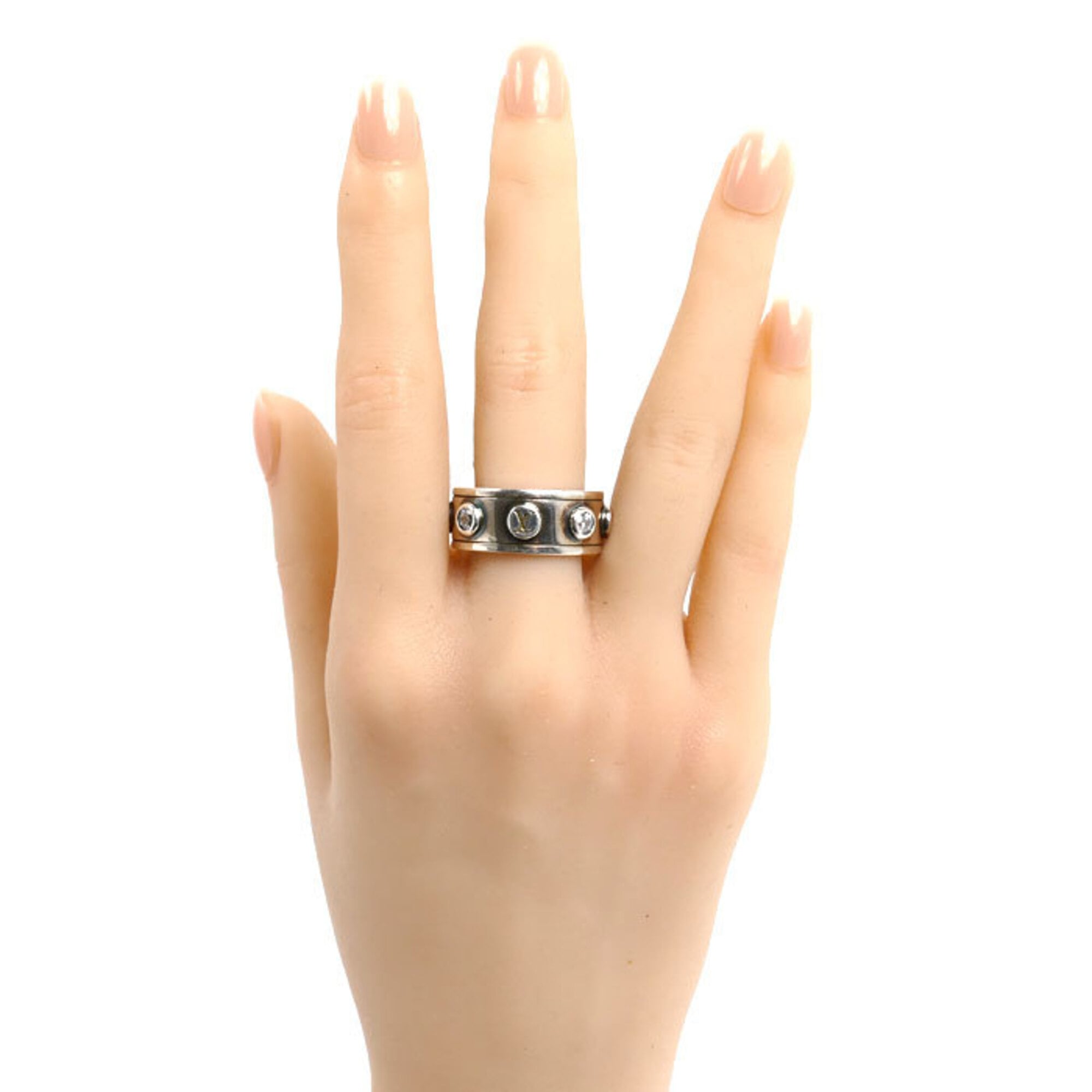 Louis Vuitton Silver 925 Band Ring (Pre-Owned)