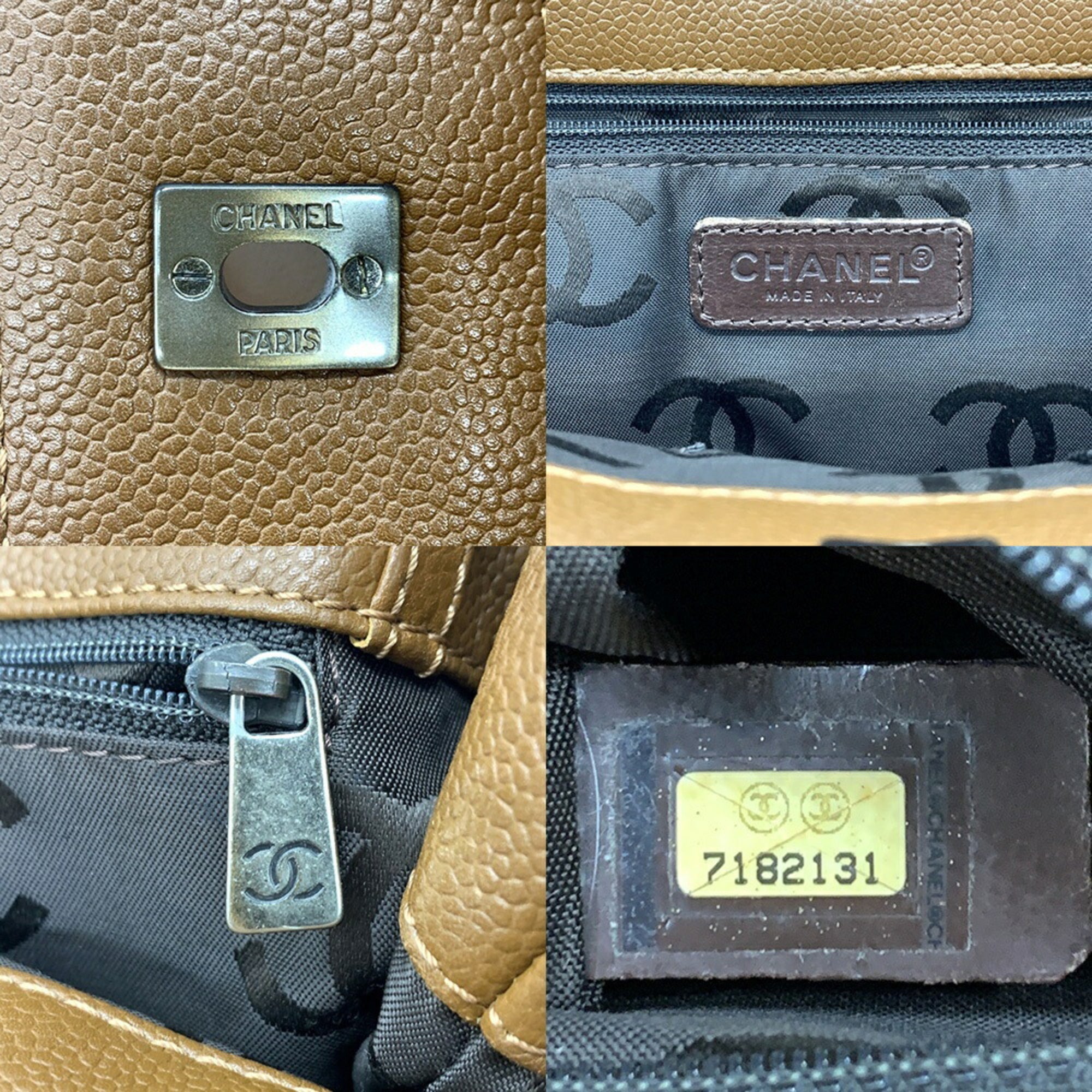 Chanel Grained Calfskin Handbag Tote Bag (Pre-Owned)