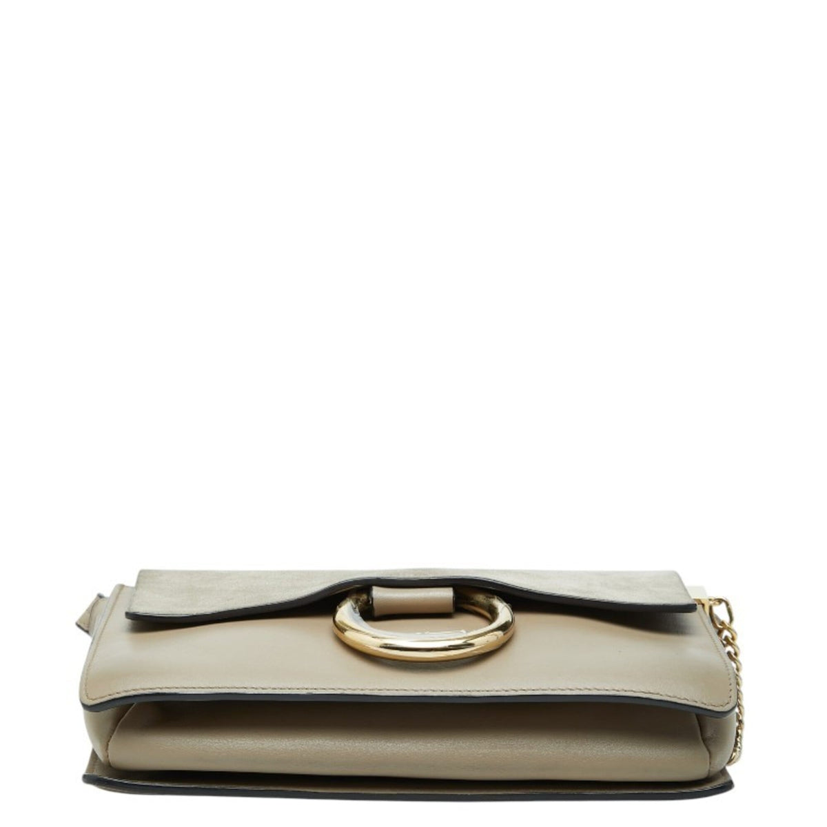 Chloé Gray Beige Leather Suede Shoulder Bag (Pre-Owned)