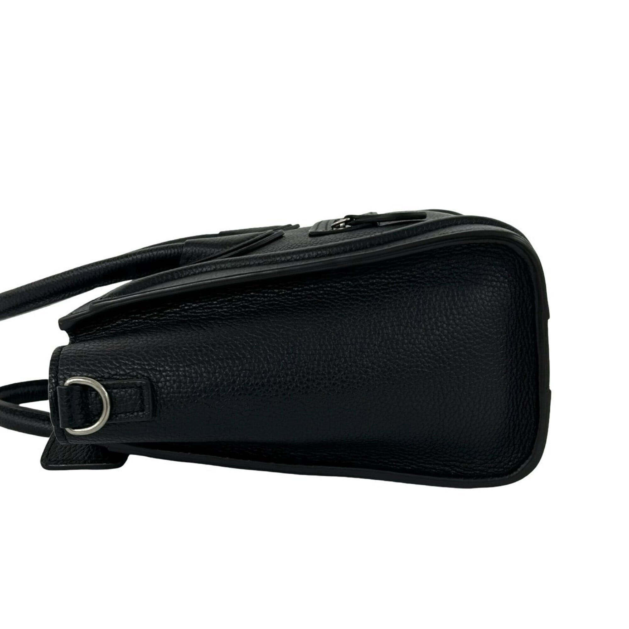 Celine Black Leather Handbag Shoulder Bag Tote Bag (Pre-Owned)