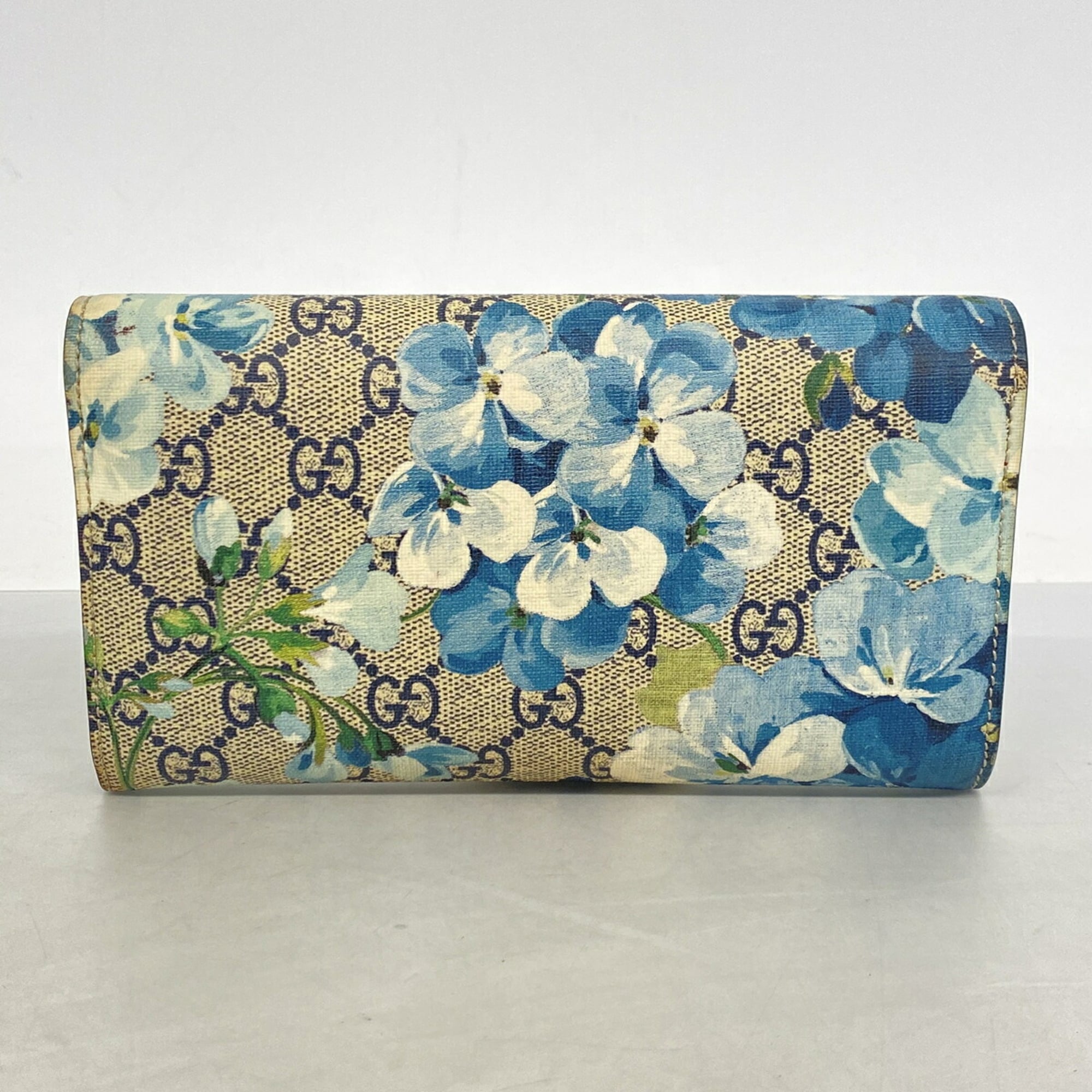 Gucci Navy Pvc Long Wallet (Bi-Fold) (Pre-Owned)