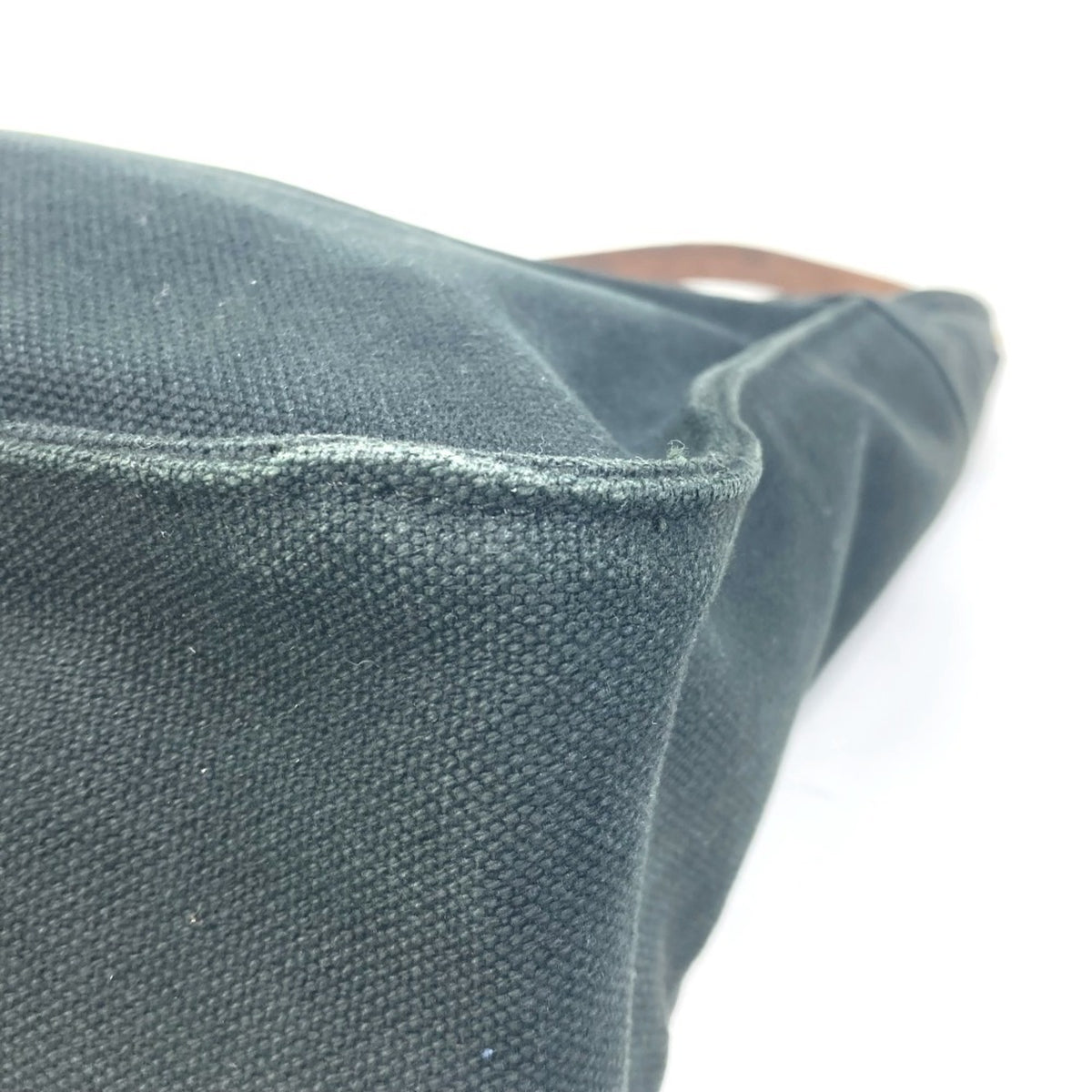 Hermes Marwari Black Canvas Leather Shoulder Bag Tote Bag (Pre-Owned)