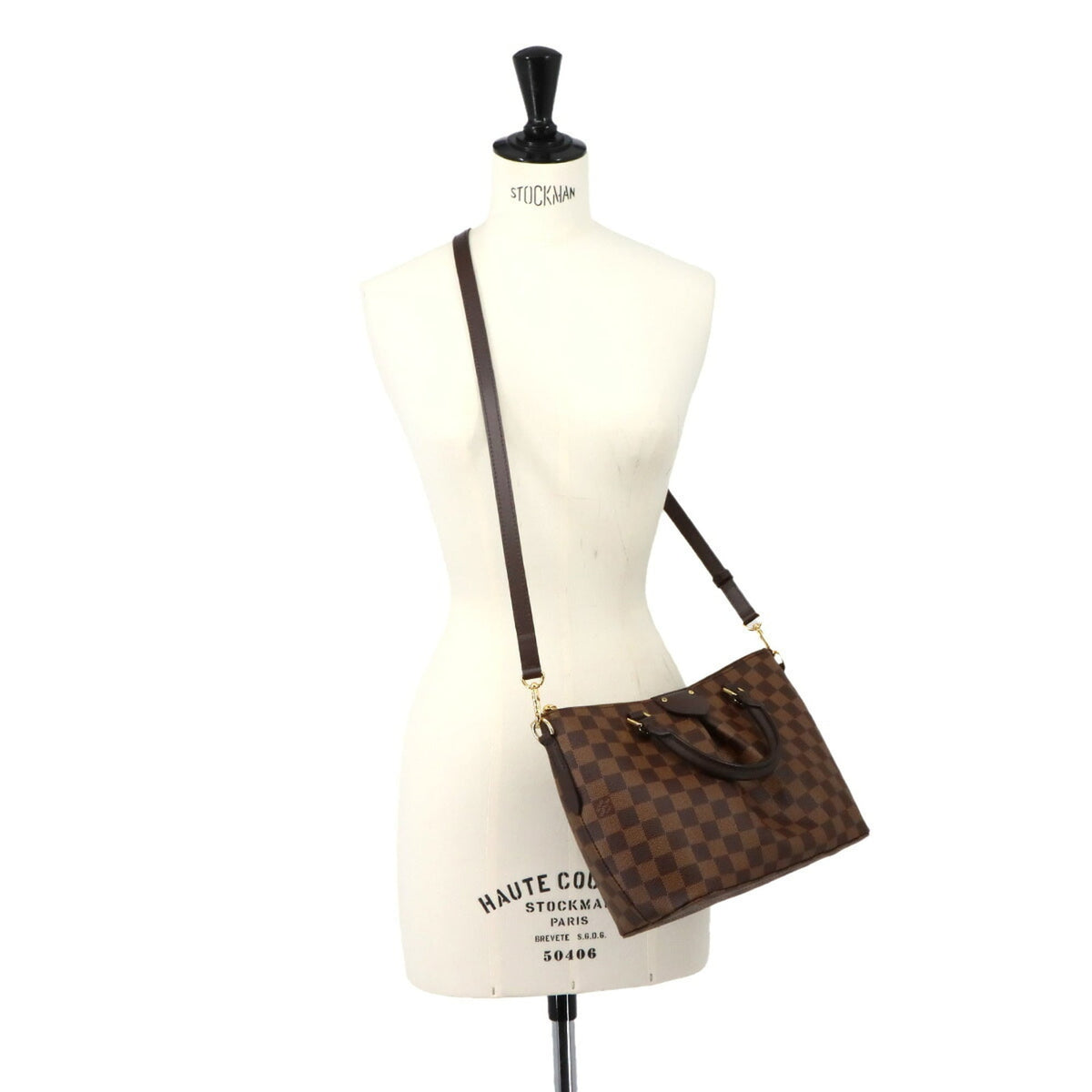 Louis Vuitton Ebene Damier Canvas Handbag (Pre-Owned)