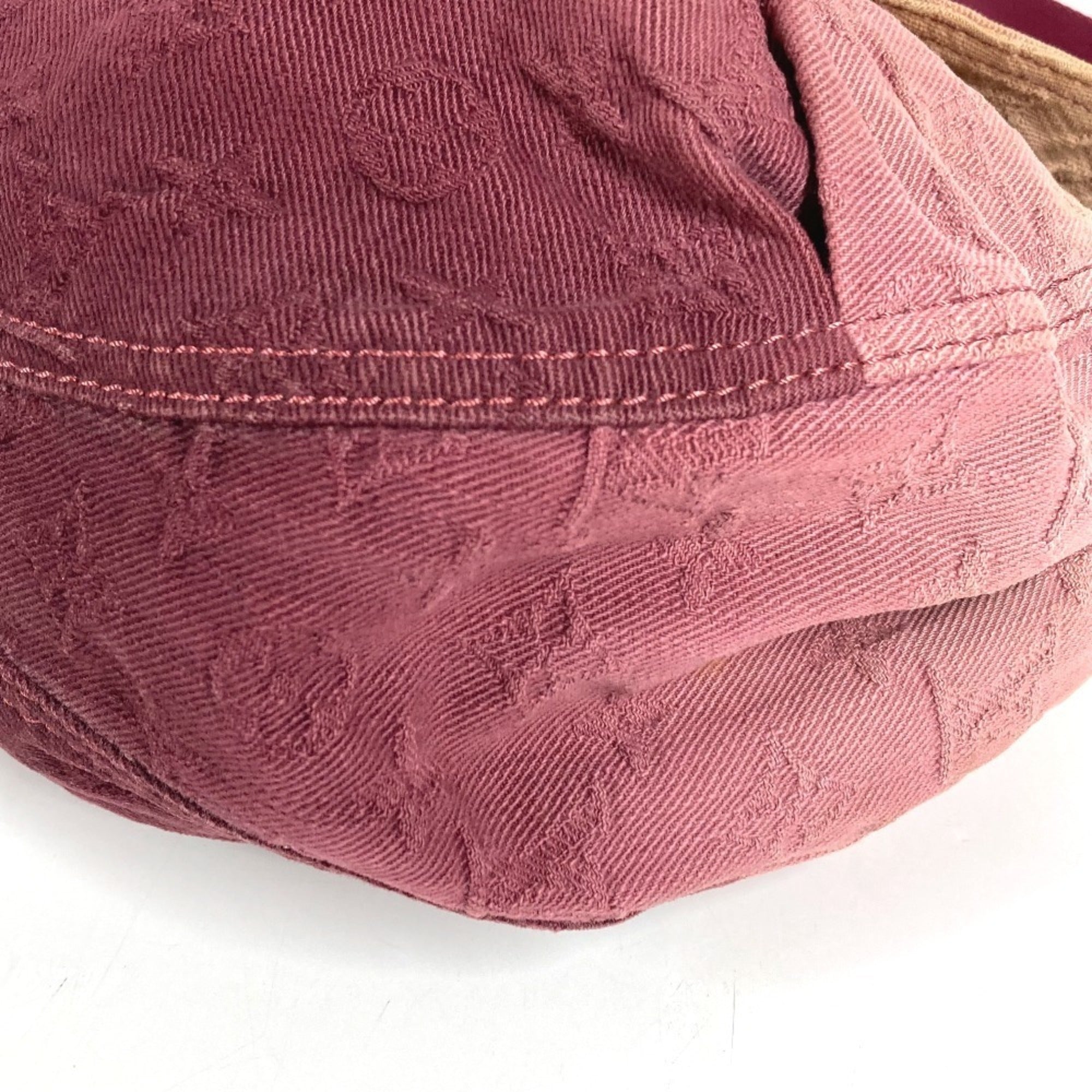 Louis Vuitton Monogram Denim Pink Rouge Fauviste Monogram Denim Shoulder Bag (Pre-Owned)