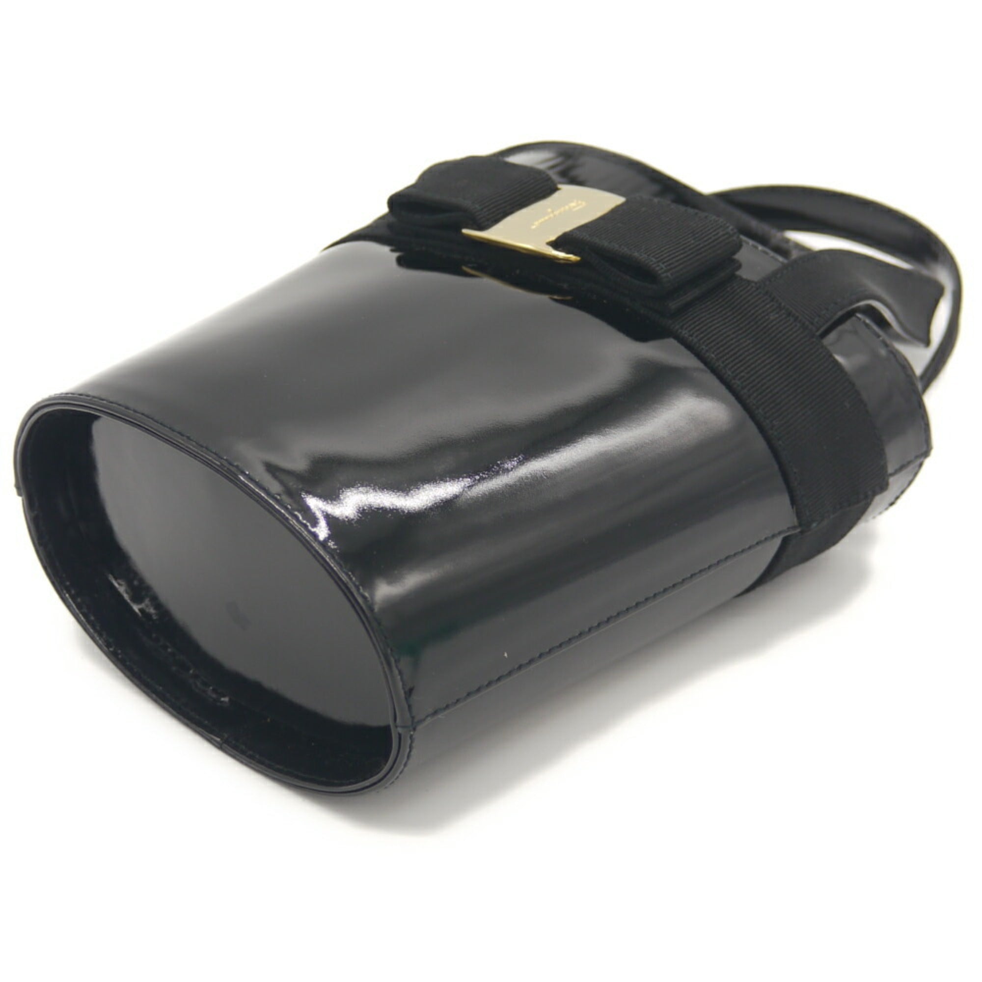 Salvatore Ferragamo Black Leather Handbag (Pre-Owned)