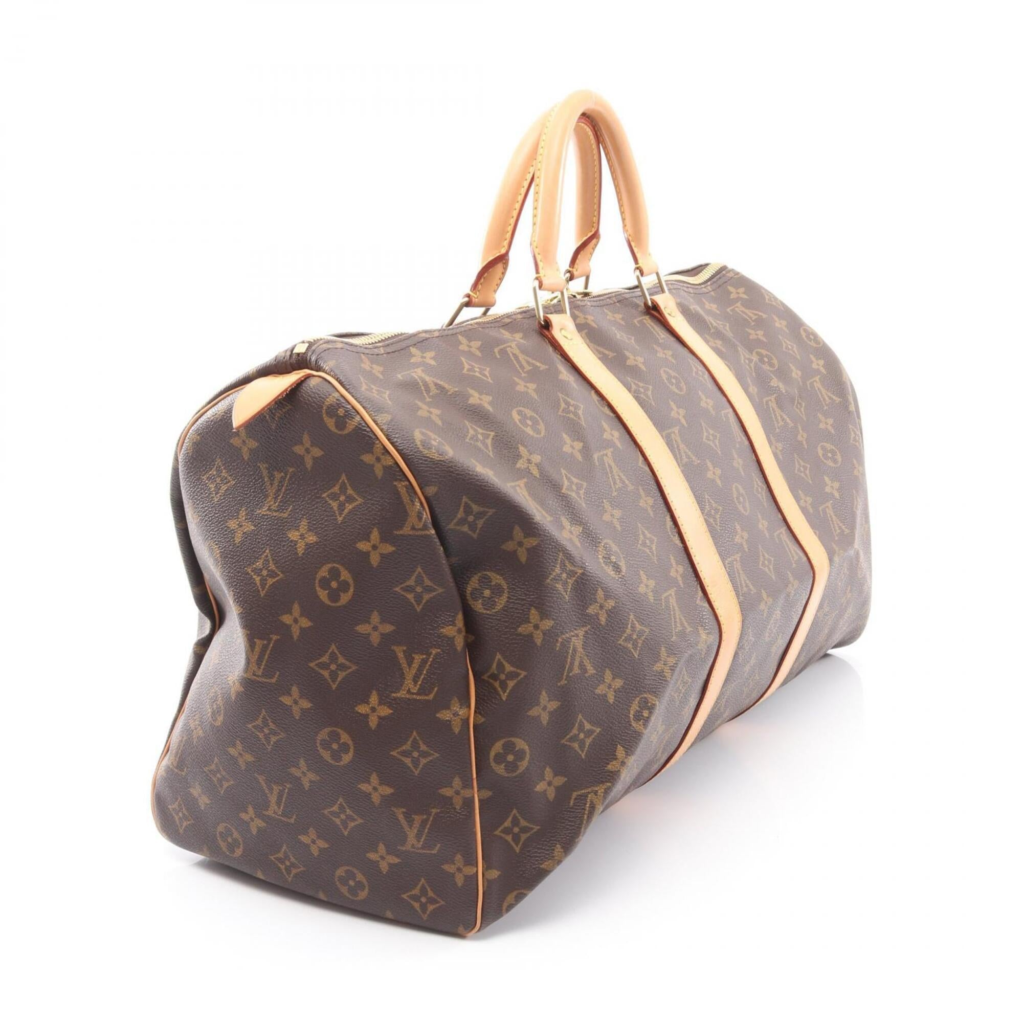 Louis Vuitton Brown Monogram Coated Canvas Boston Bag Handbag (Pre-Owned)
