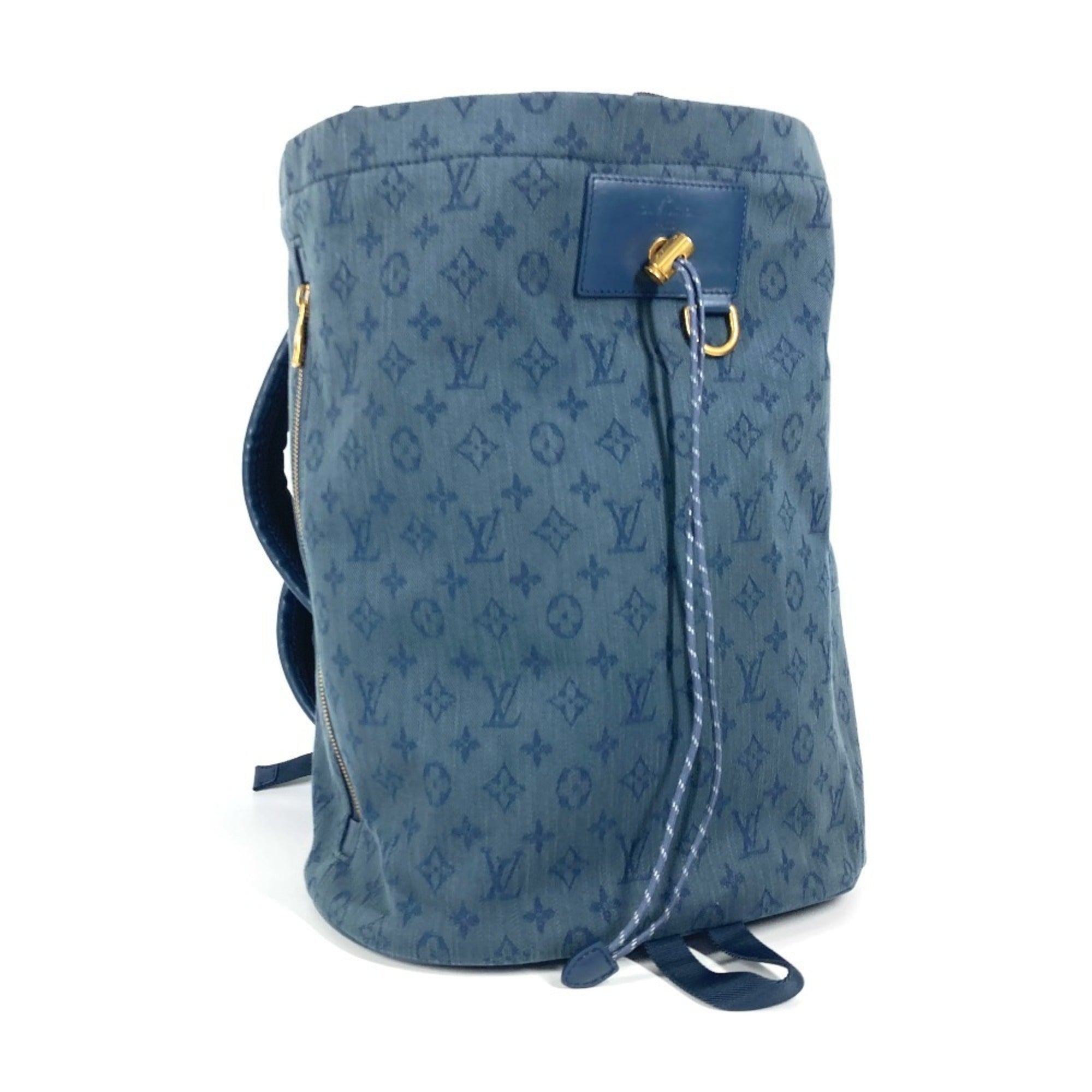 Louis Vuitton Blue Monogram Denim Canvas Backpack (Pre-Owned)
