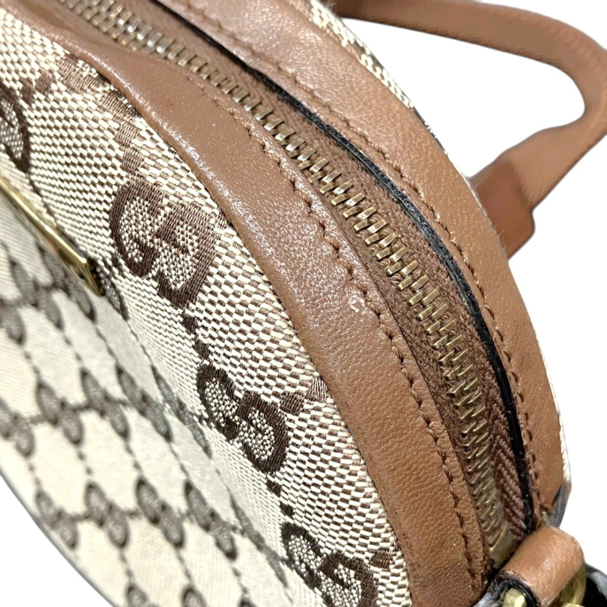 Gucci Gg Canvas Beige Brown Gg Canvas Shoulder Bag (Pre-Owned)