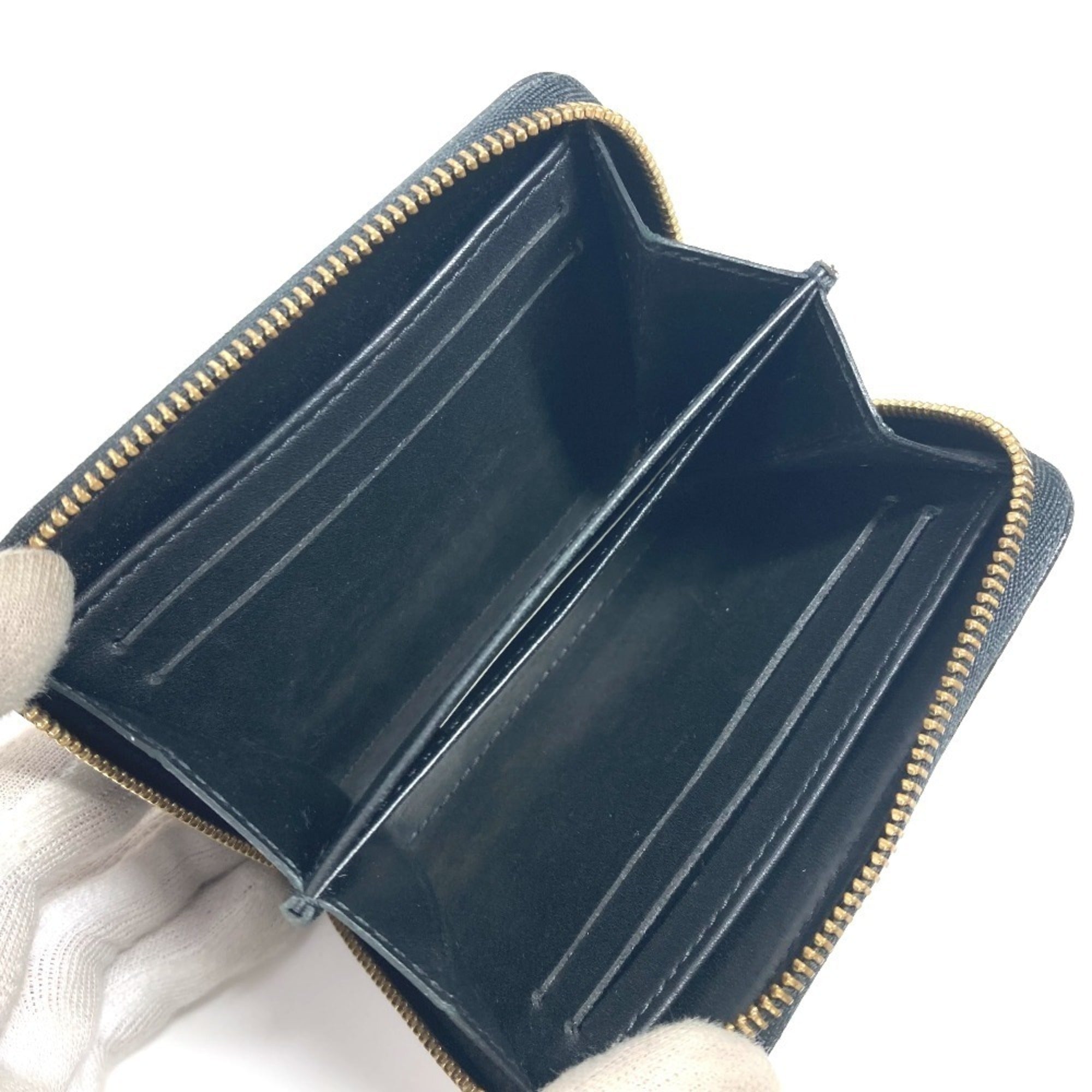 Louis Vuitton Black White Patent Leather Coin Purse/Coin Case (Pre-Owned)