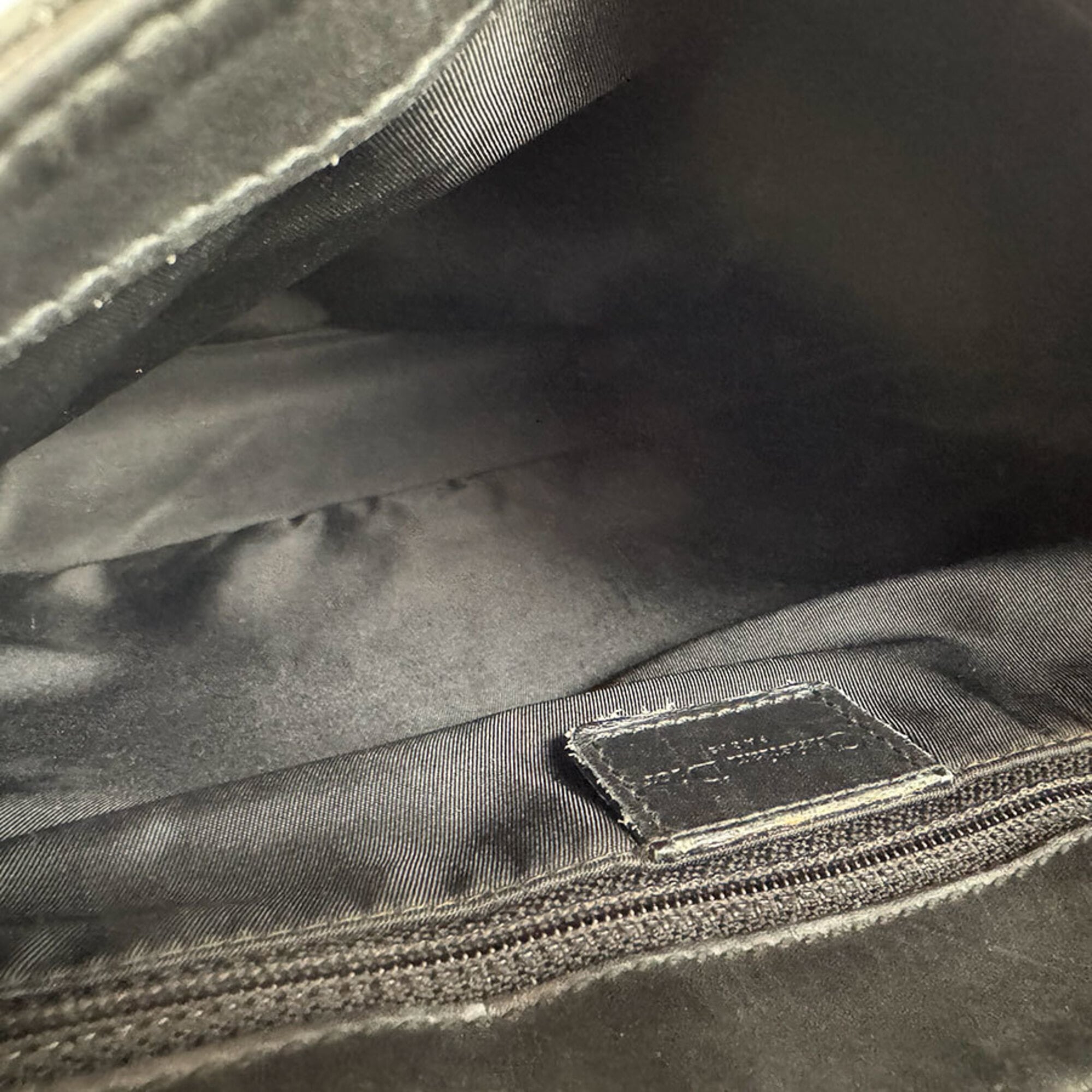 Christian Dior Black Canvas Leather Shoulder Bag (Pre-Owned)