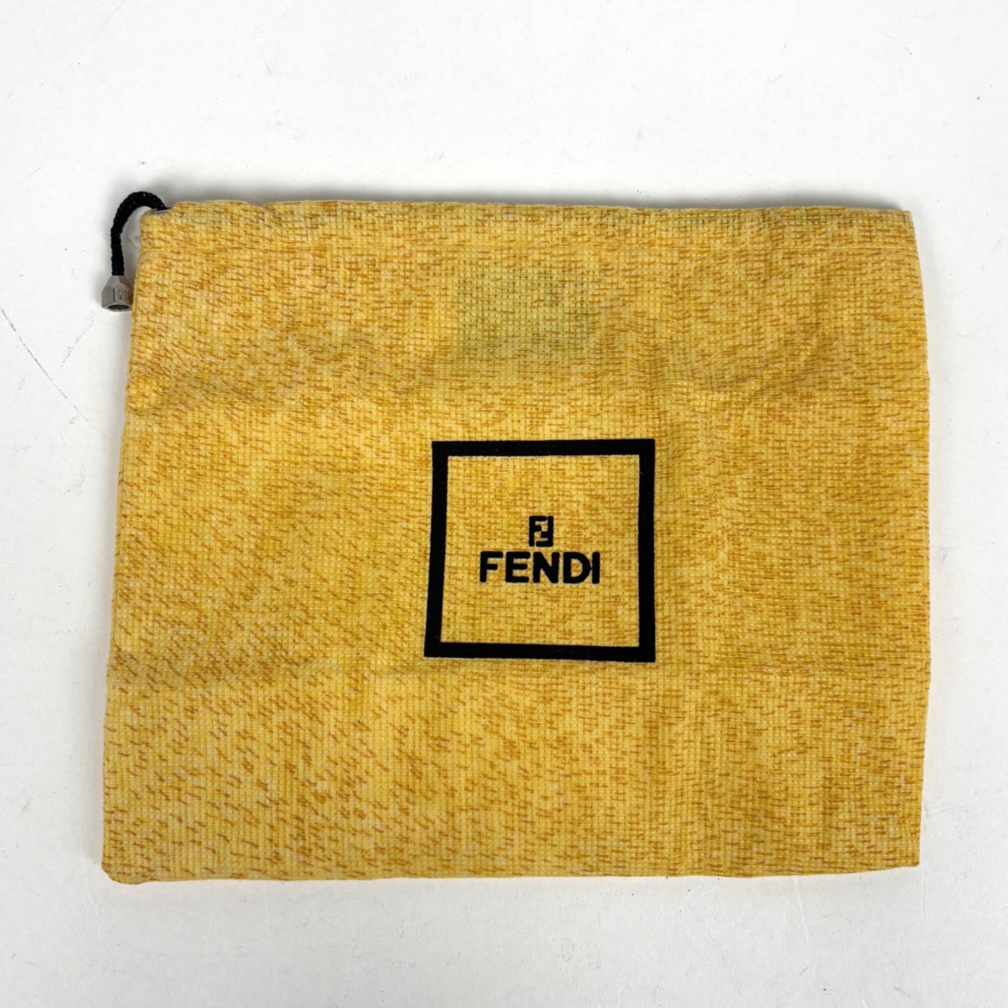 Fendi Brown Canvas Leather Pouch (Pre-Owned)