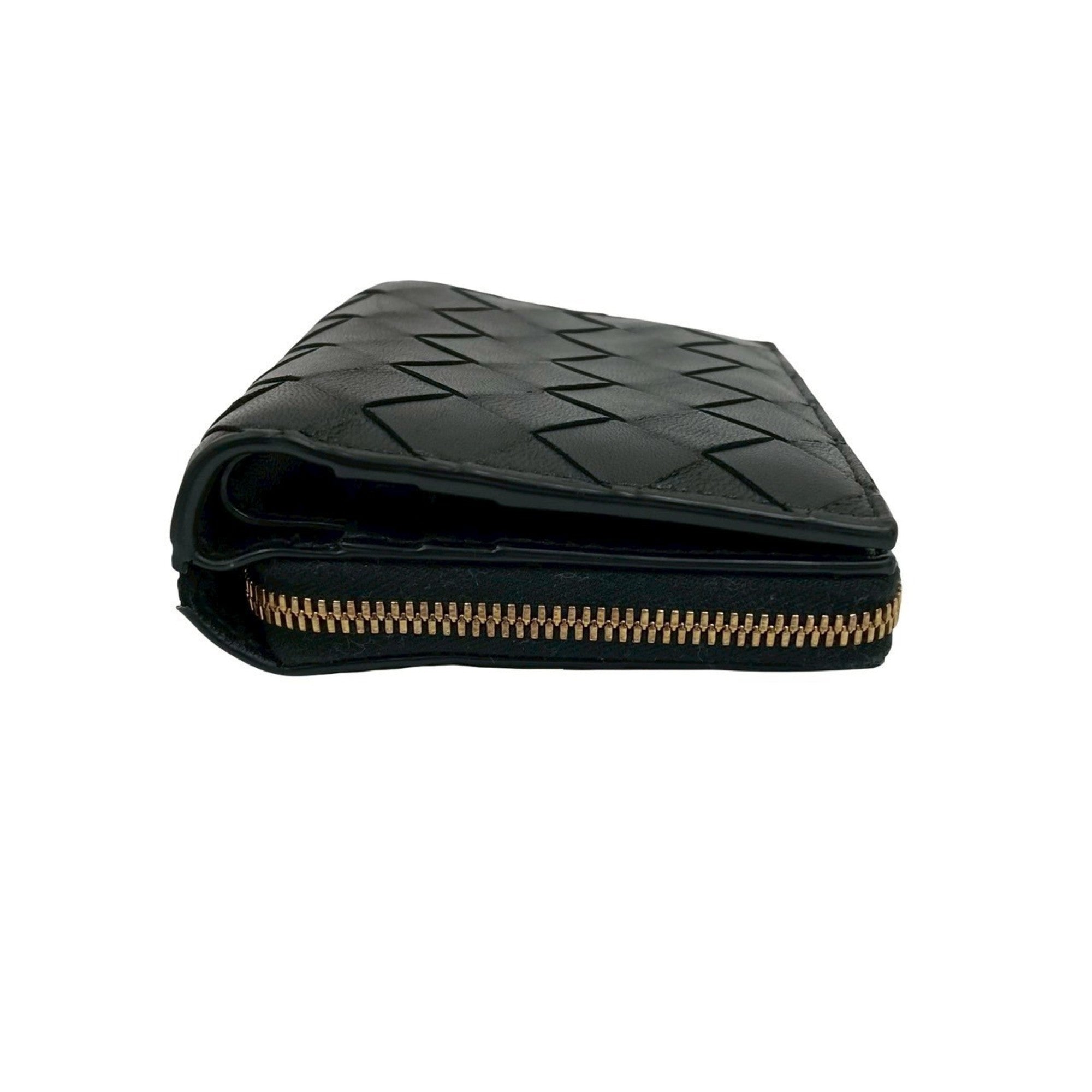 Bottega Veneta Black Leather Wallet (Bi-Fold) (Pre-Owned)
