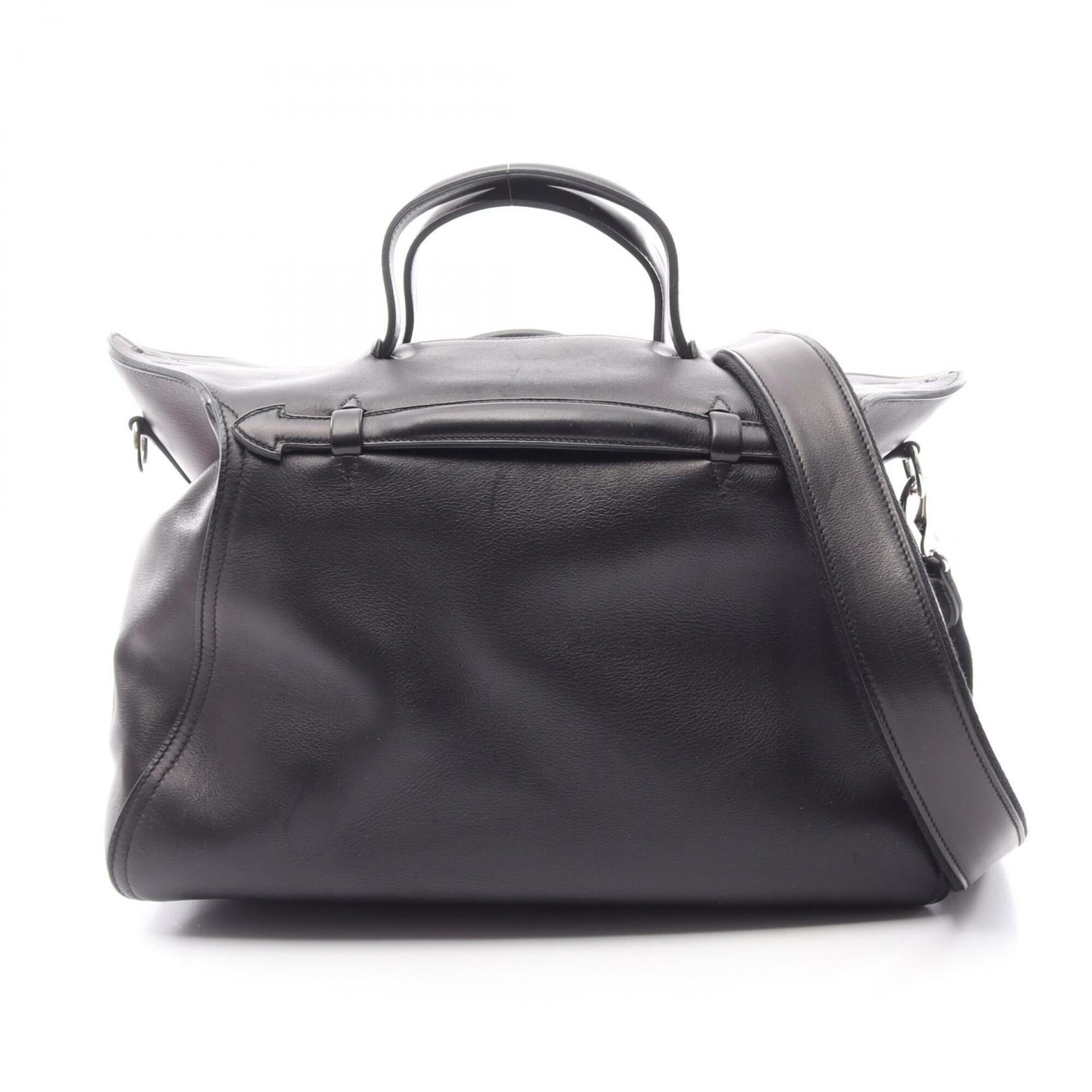 Hermes Black Leather Handbag (Pre-Owned)