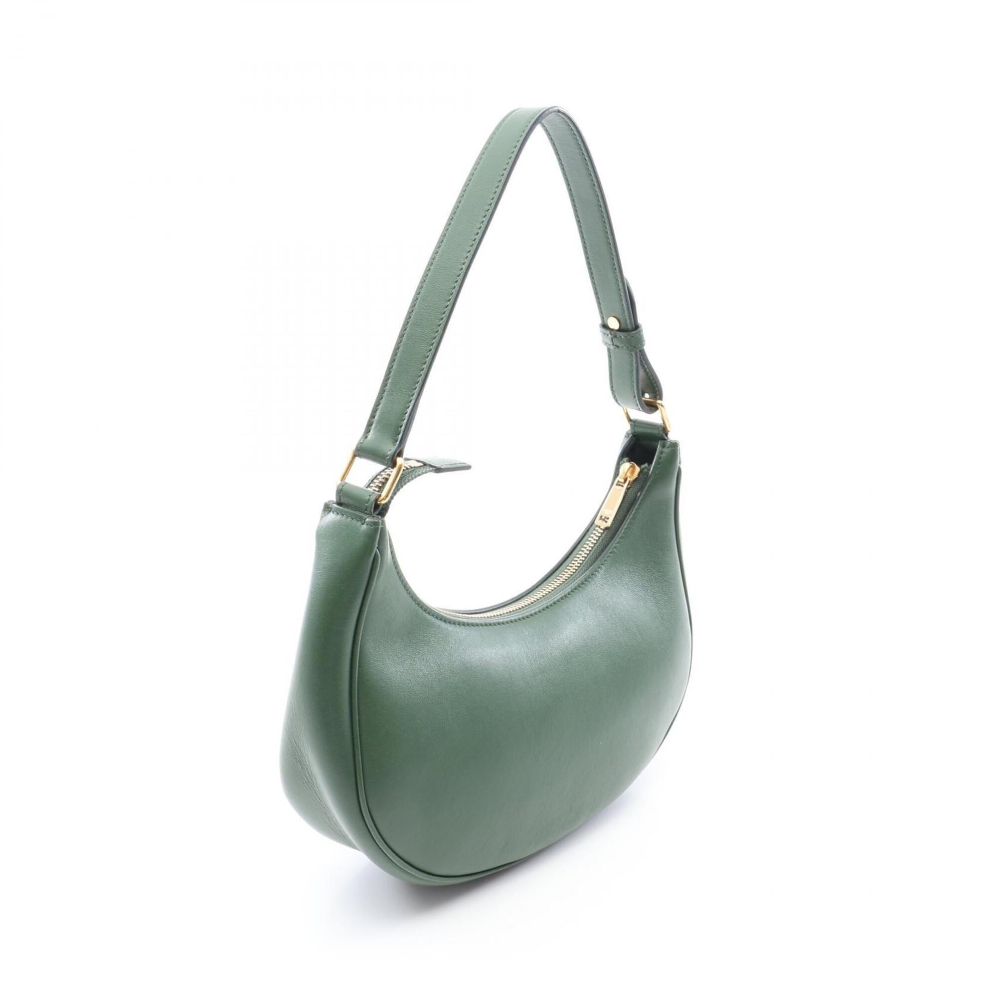 Celine Green Leather Handbag Shoulder Bag (Pre-Owned)