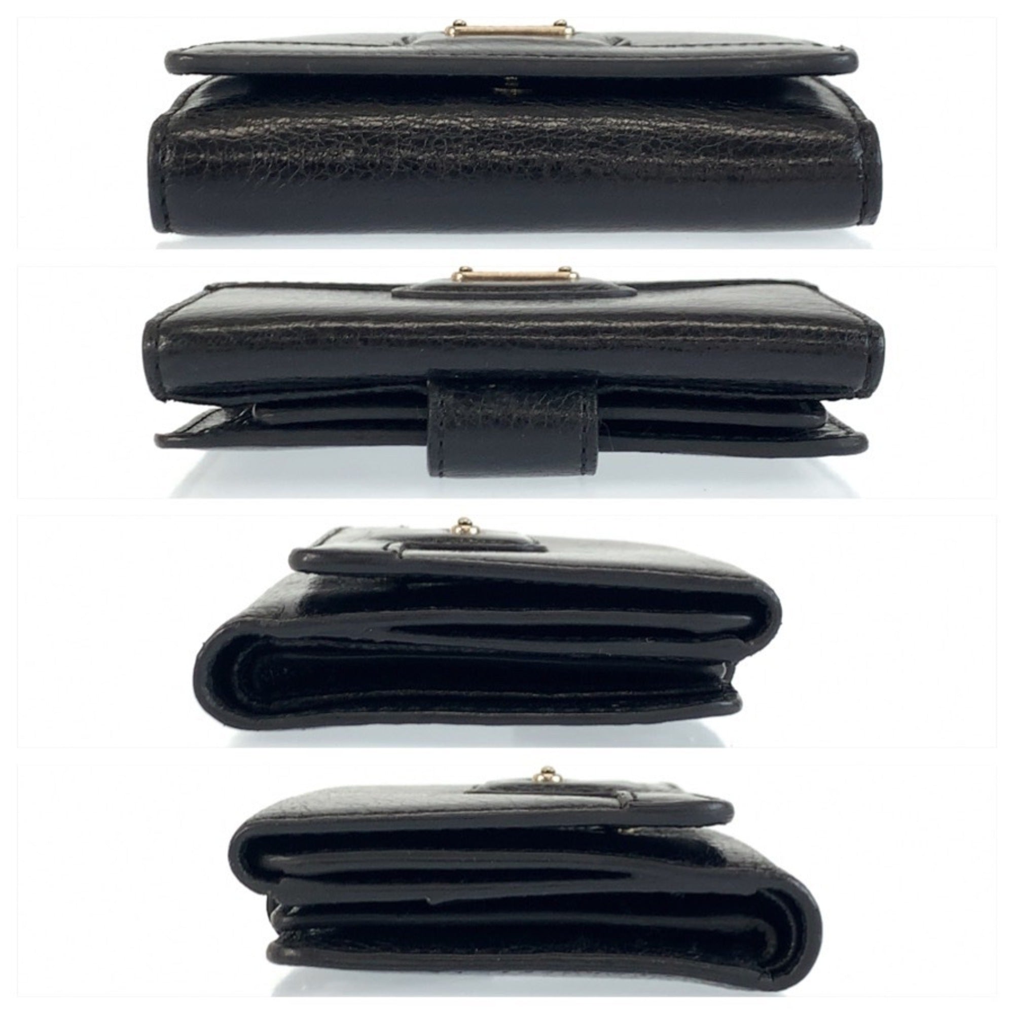 Celine Black Leather Wallet (Bi-Fold) (Pre-Owned)