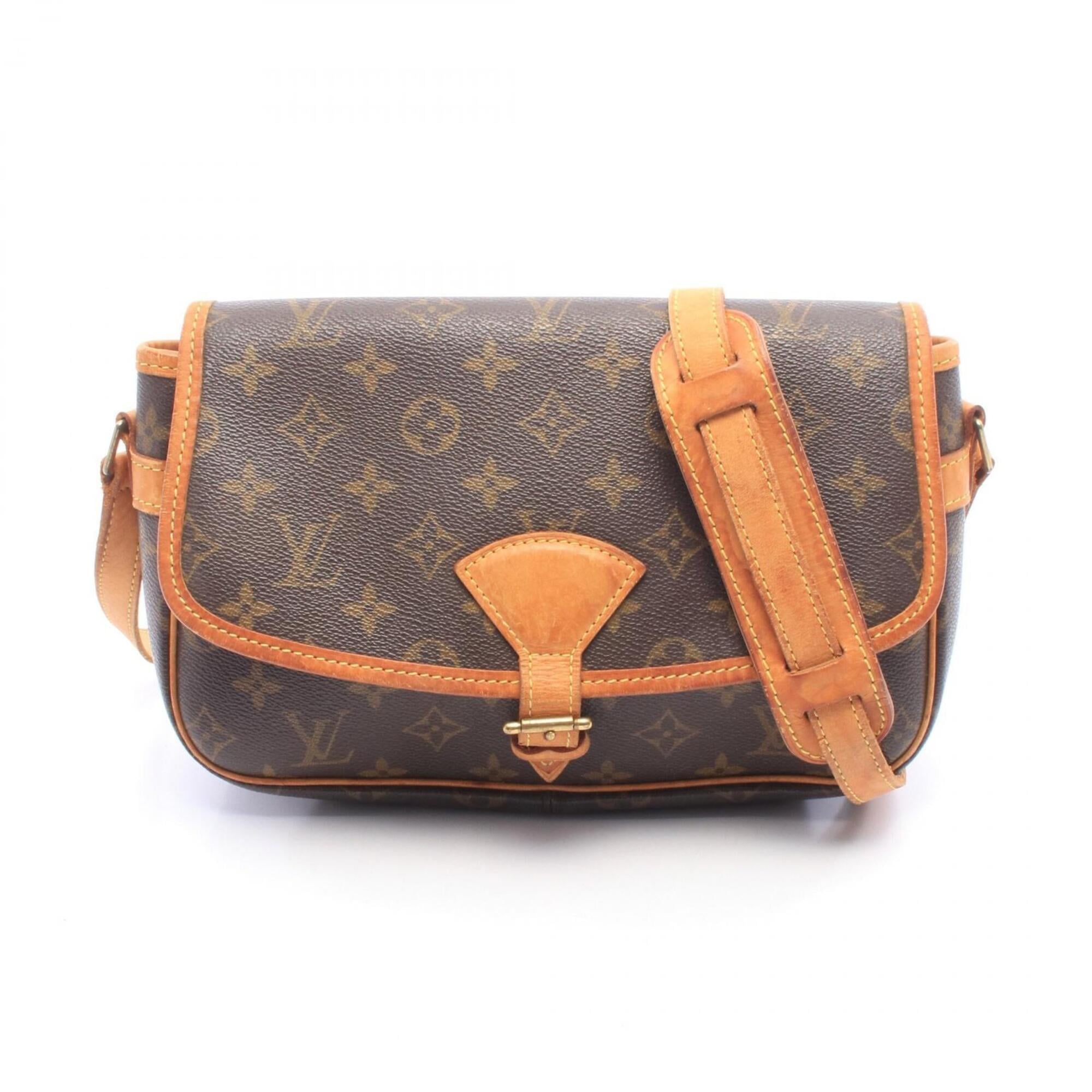 Louis Vuitton Brown Monogram Leather Handbag Shoulder Bag (Pre-Owned)