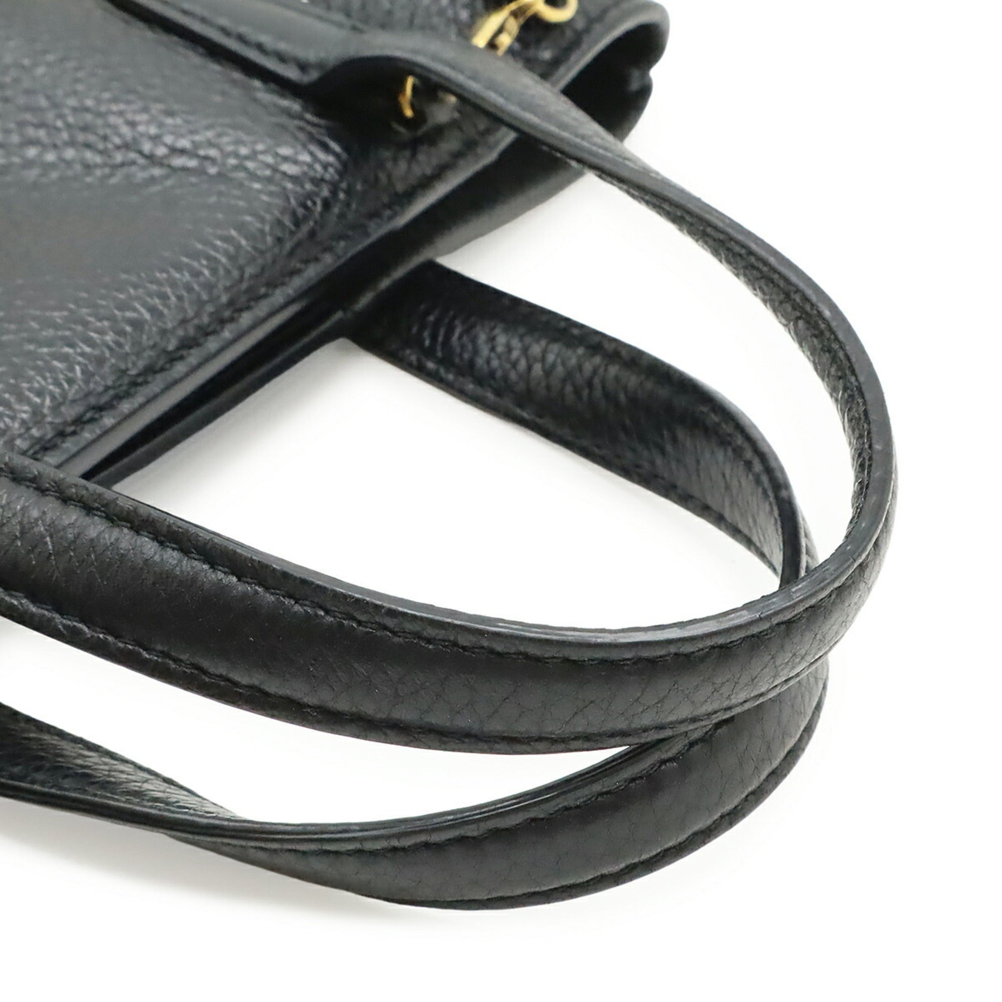 Salvatore Ferragamo Black Leather Handbag Shoulder Bag (Pre-Owned)