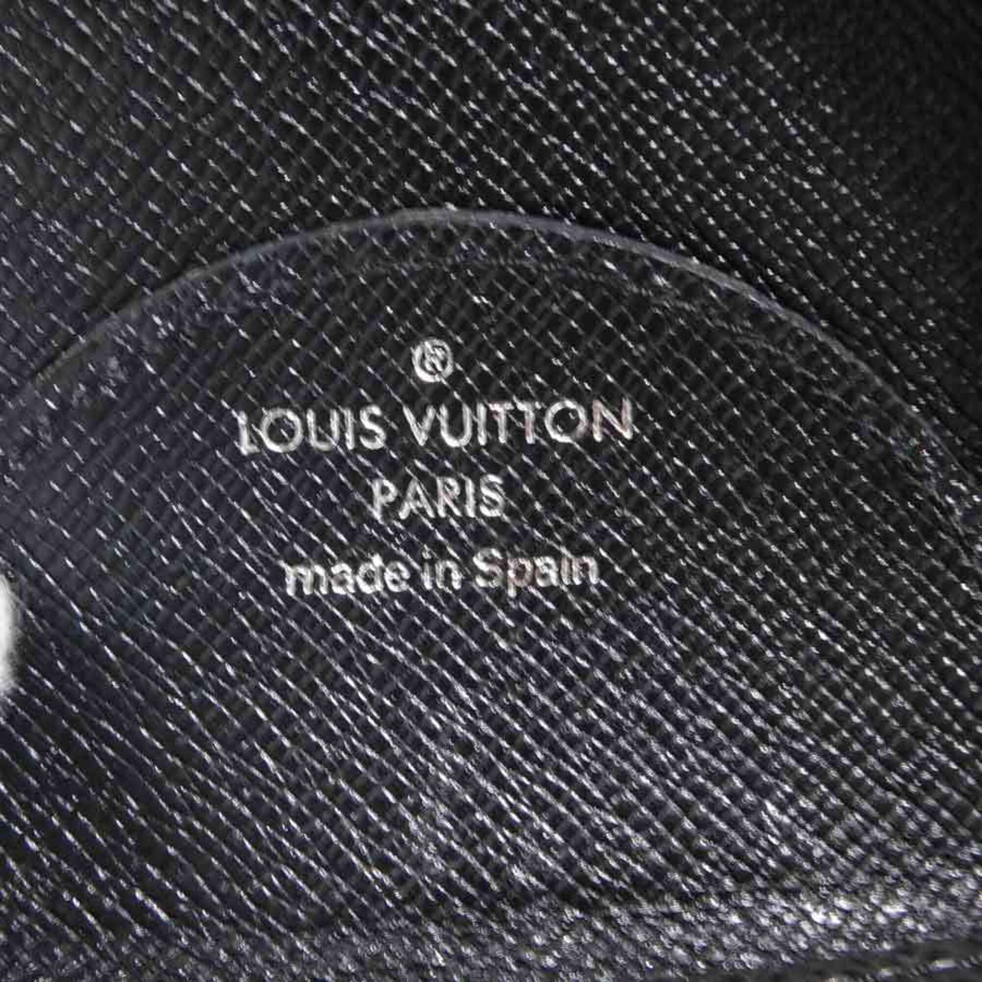 Louis Vuitton Black Taiga Leather Coin Purse/Coin Case (Pre-Owned)