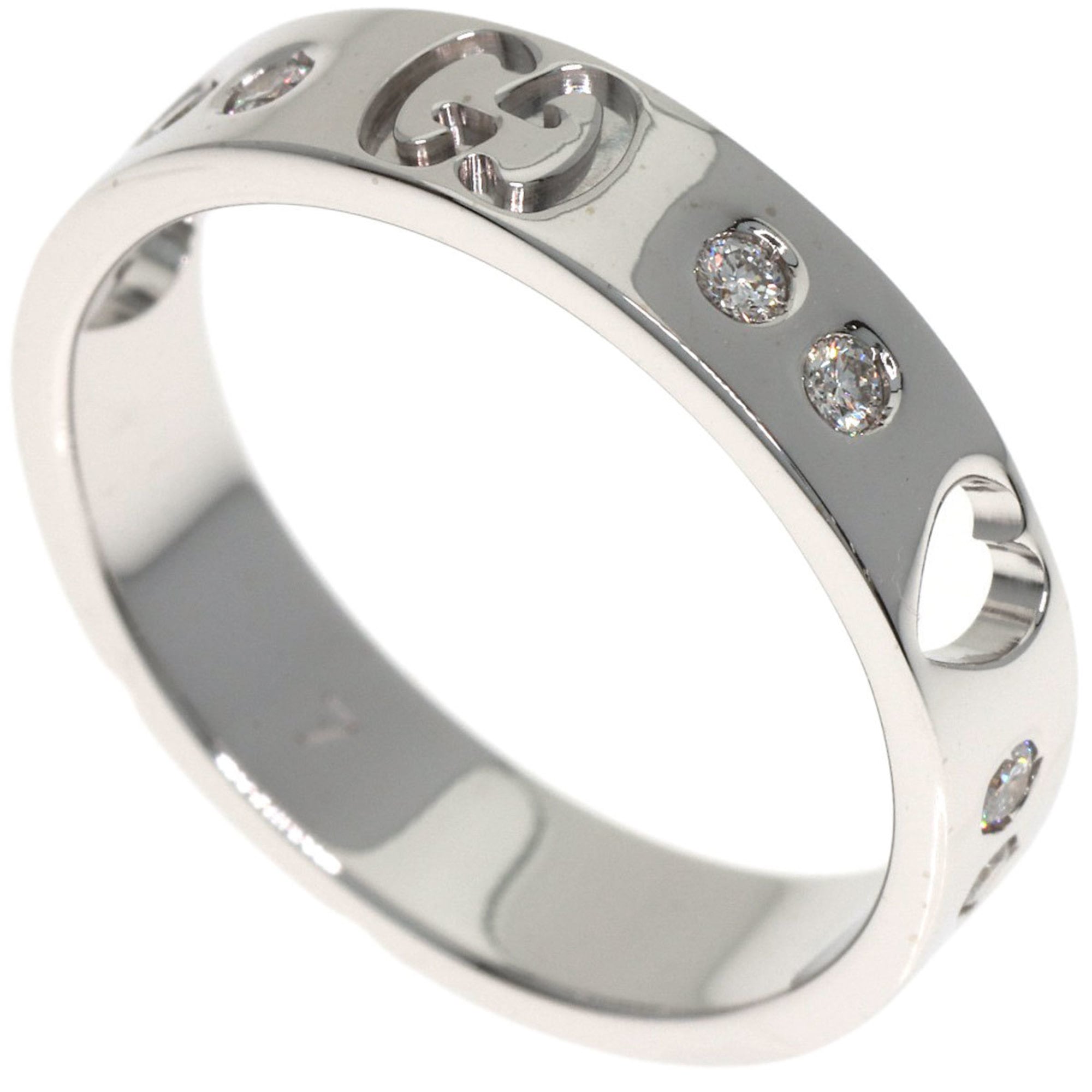 Gucci Icon White Gold (18K) Band Ring (Pre-Owned)