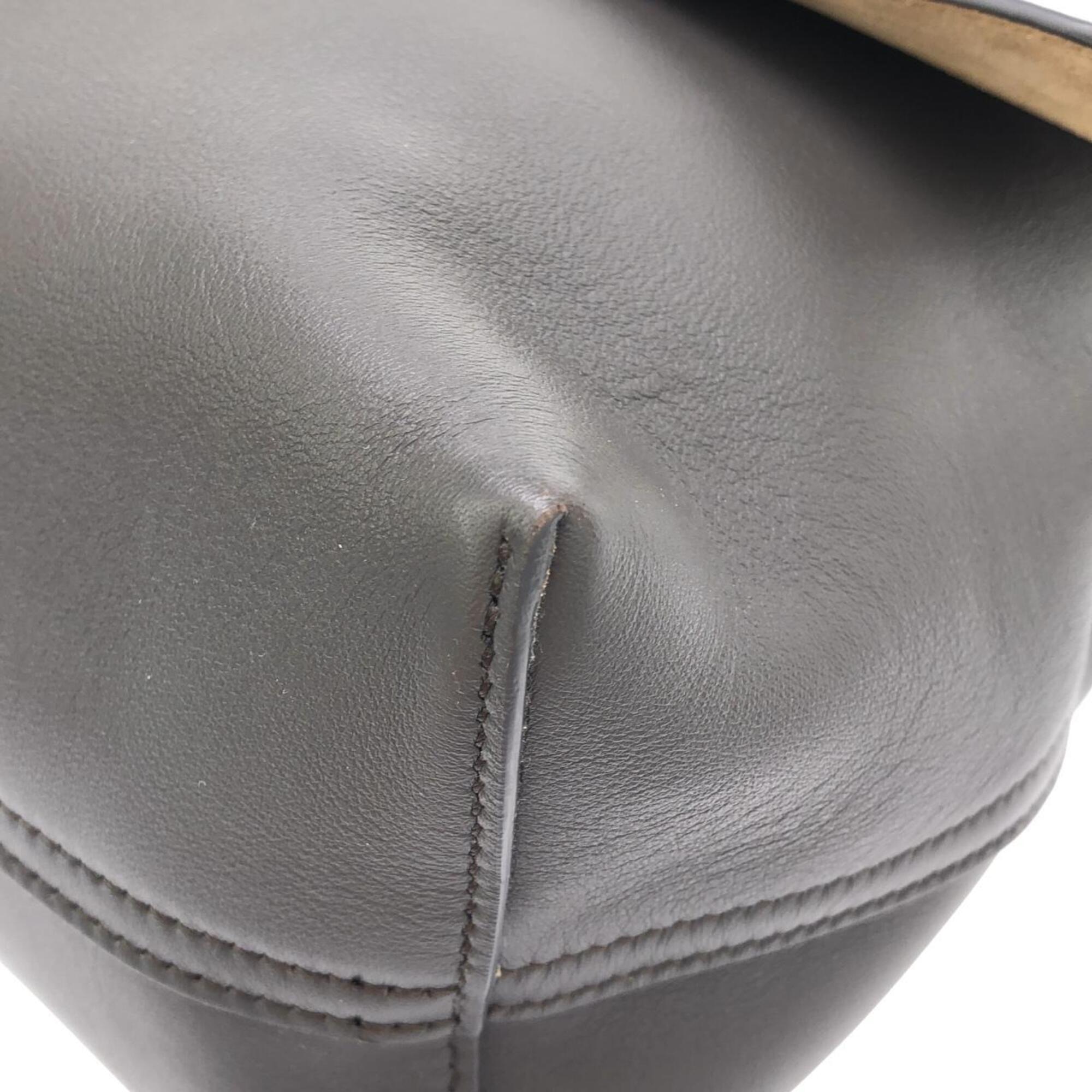 Loewe Dark Gray Leather Shoulder Bag (Pre-Owned)