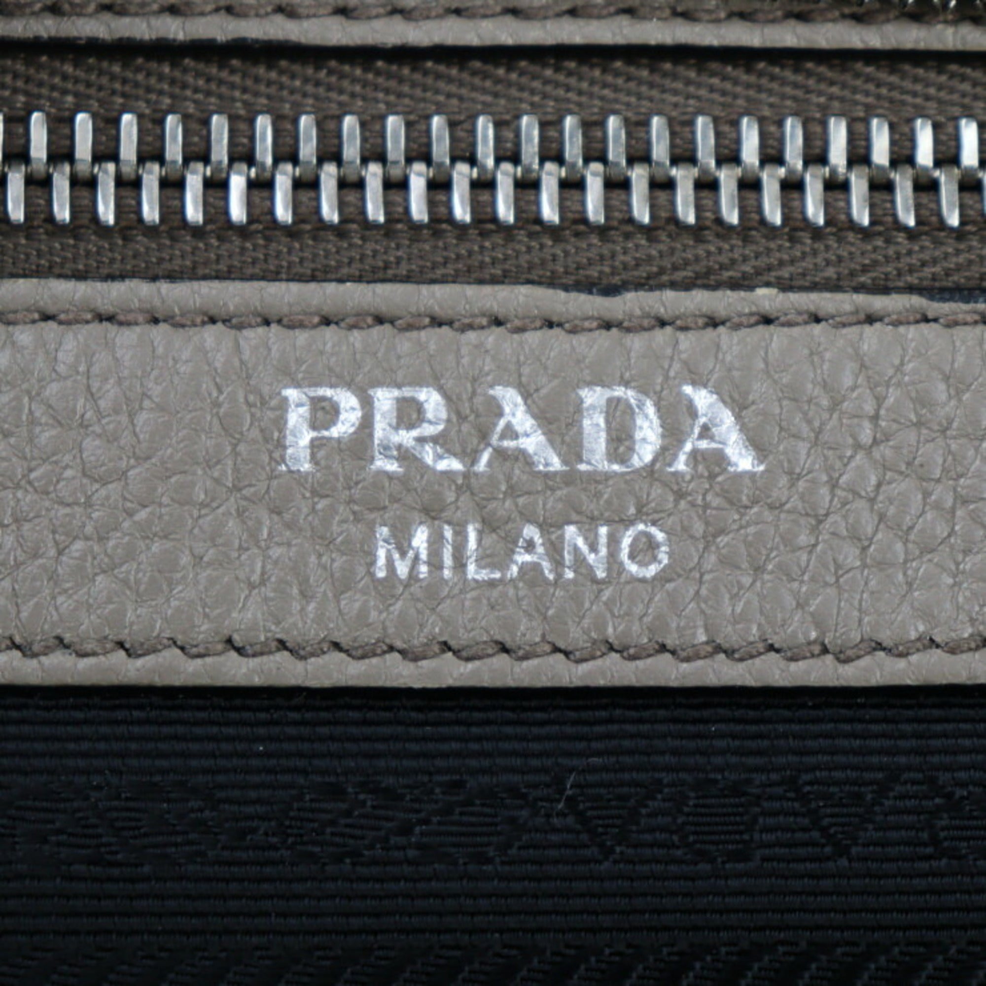 Prada Gray Handbag Shoulder Bag Tote Bag (Pre-Owned)