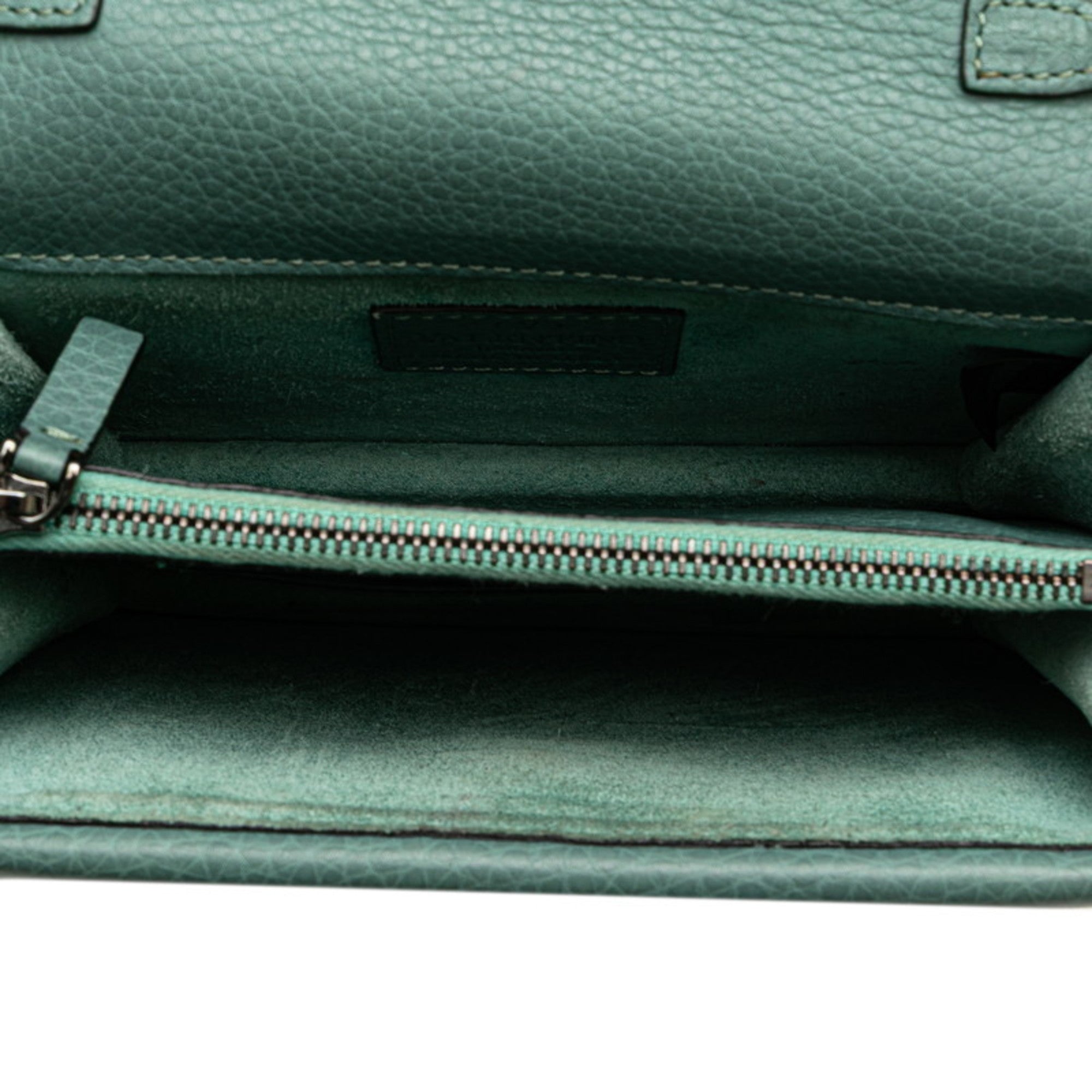 Valentino Green Leather Shoulder Bag (Pre-Owned)