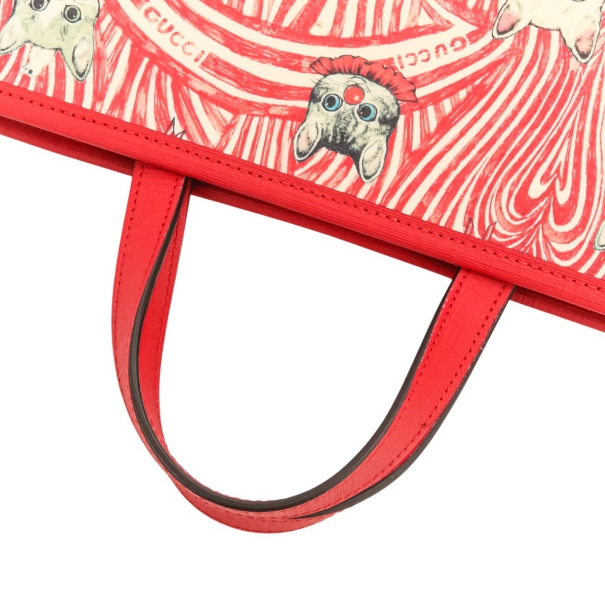 Gucci Red Color Shoulder Bag Tote Bag (Pre-Owned)