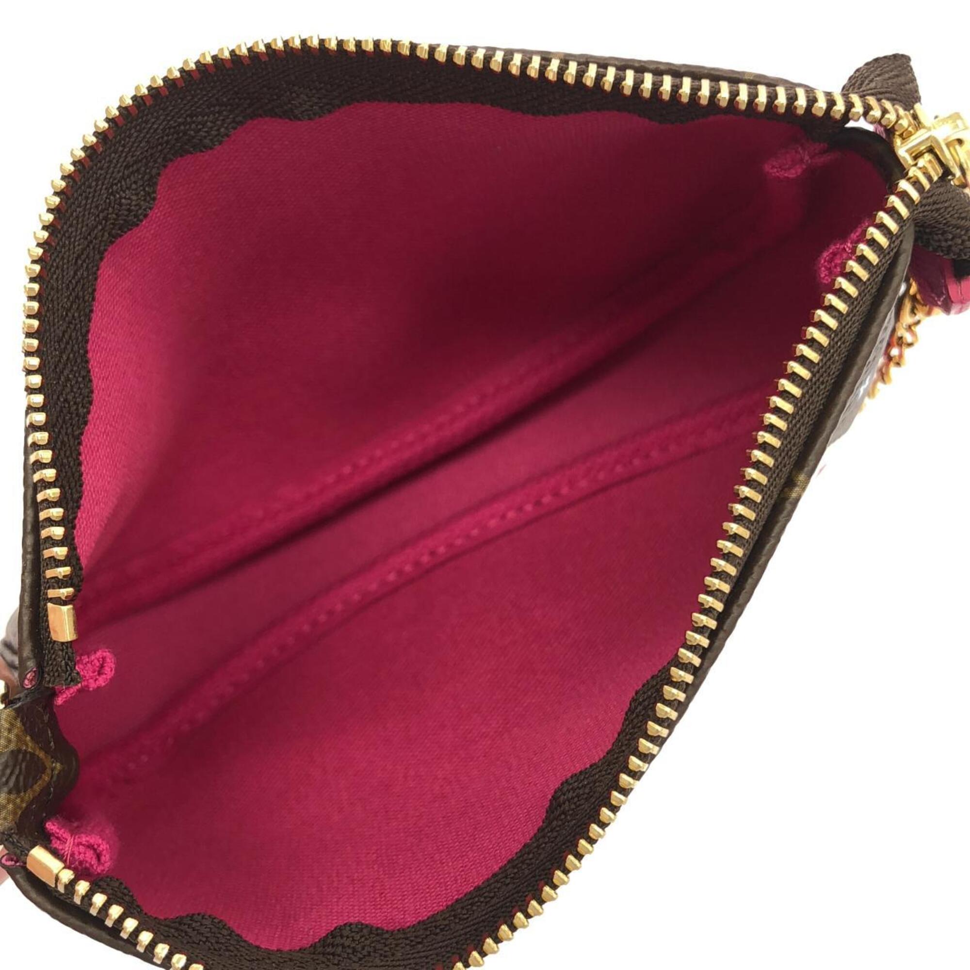 Louis Vuitton Brown Coated Canvas Pochette Pouch (Pre-Owned)