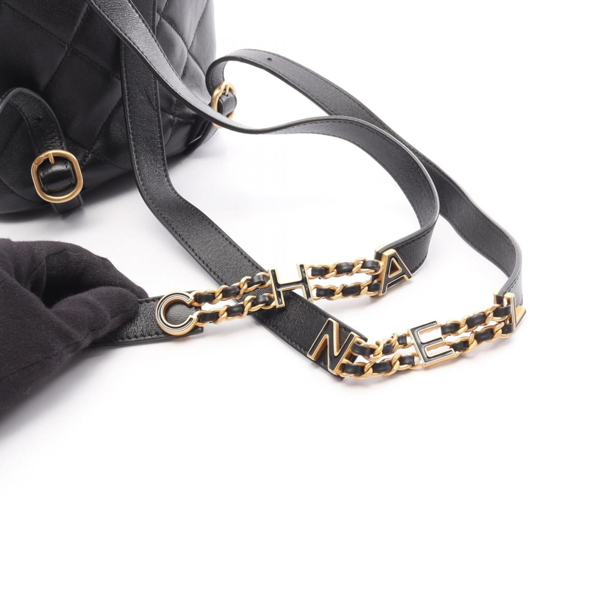 Chanel Black Leather Backpack (Pre-Owned)