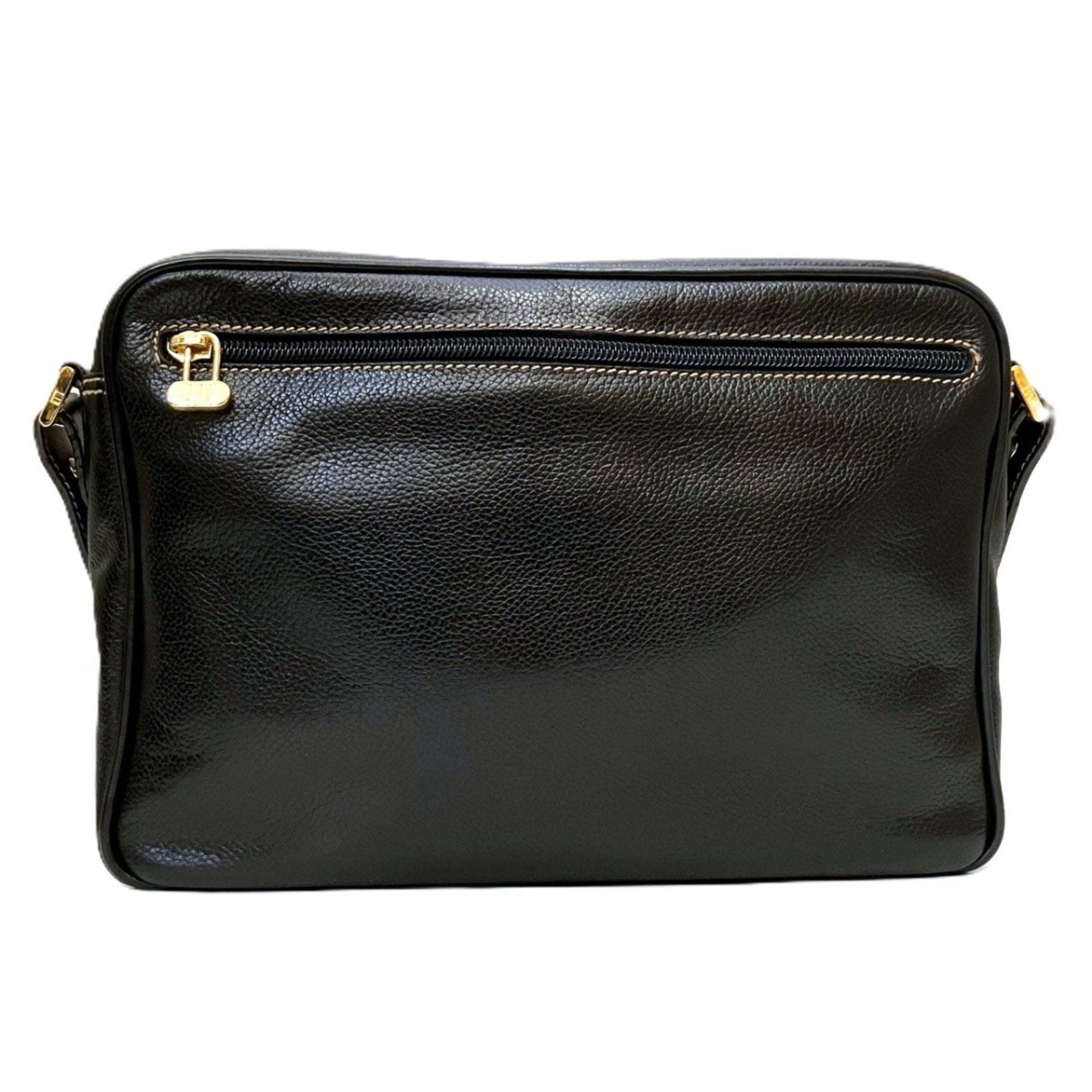 Dunhill Black Leather Shoulder Bag (Pre-Owned)