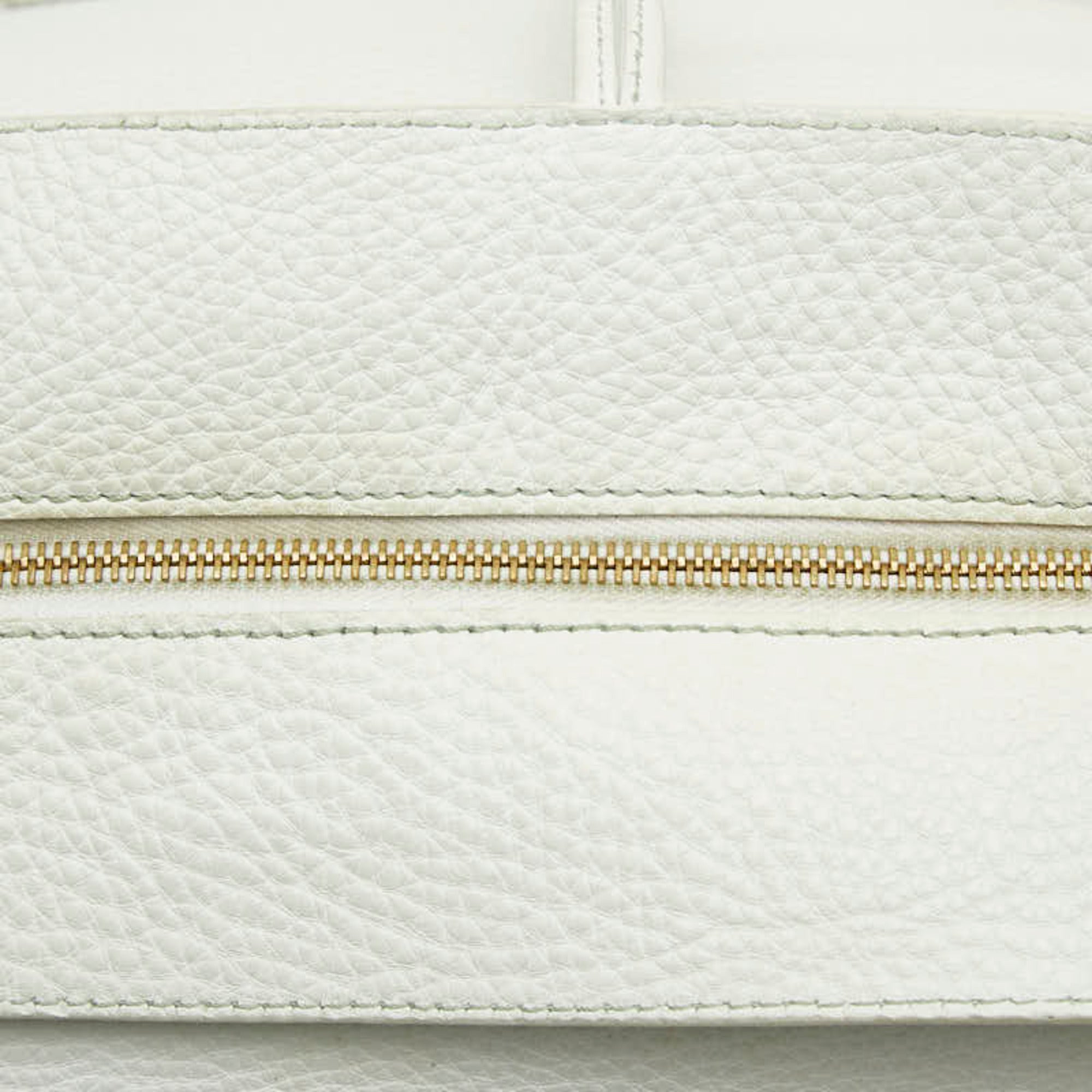 Celine White Leather Tote Bag (Pre-Owned)