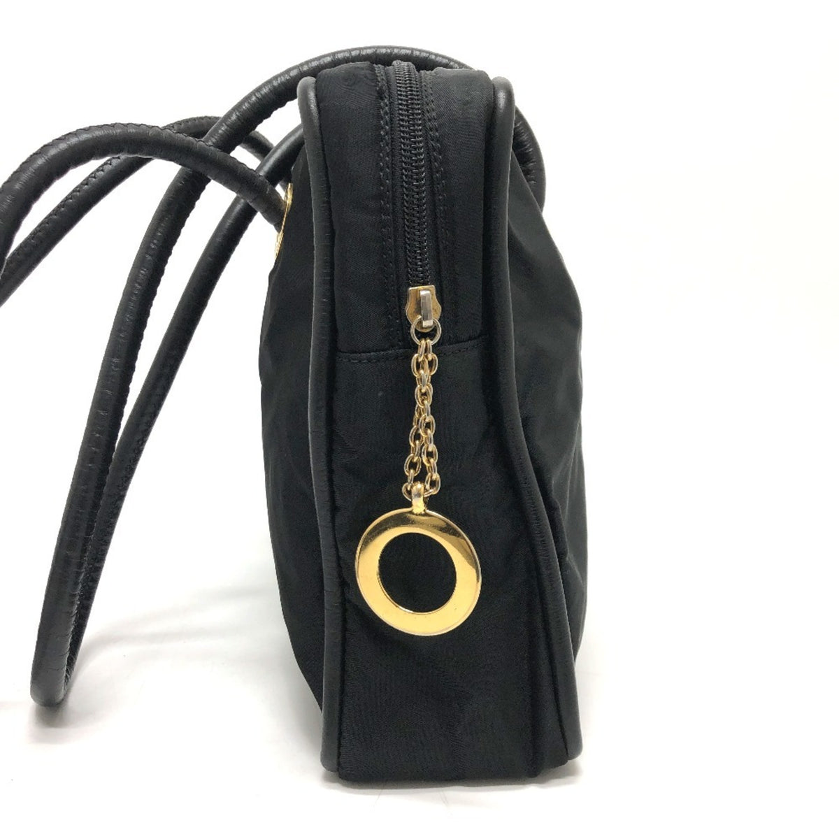 Celine Black Nylon Leather Shoulder Bag (Pre-Owned)