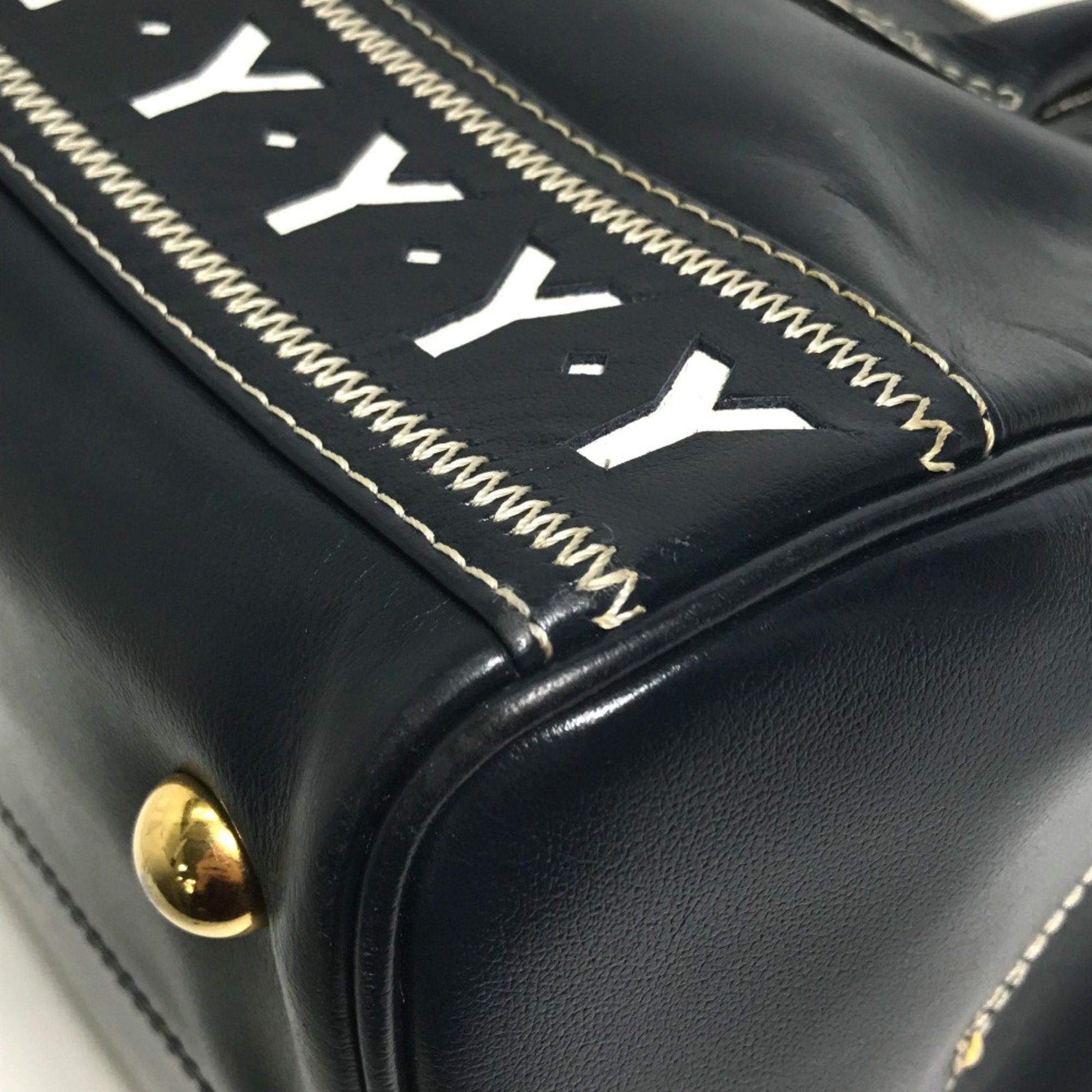 Yves Saint Laurent Navy Leather Handbag (Pre-Owned)