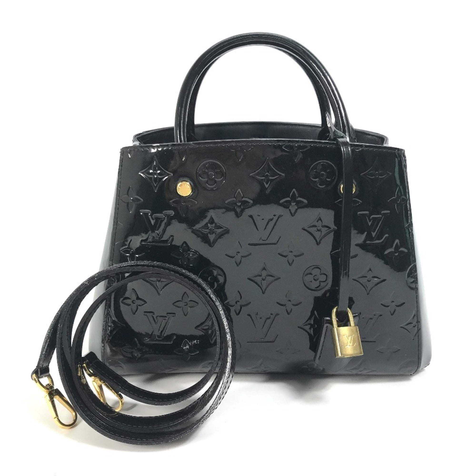 Louis Vuitton Monogram Vernis Black Noir Monogram Vernis Handbag Shoulder Bag (Pre-Owned)
